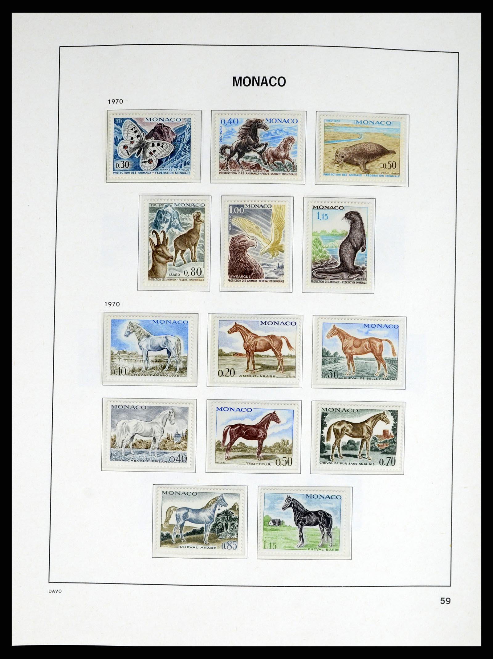 38041 0059 - Stamp collection 38041 Monaco 1885-1974.