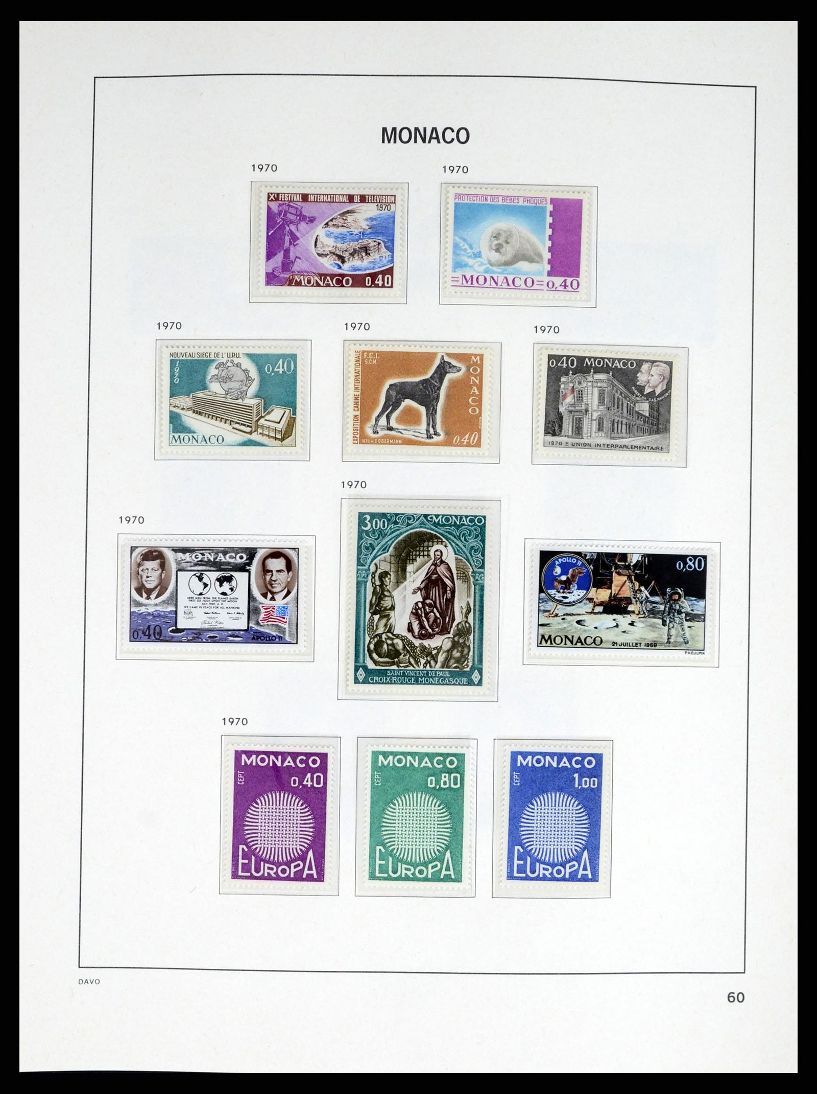 38041 0060 - Stamp collection 38041 Monaco 1885-1974.