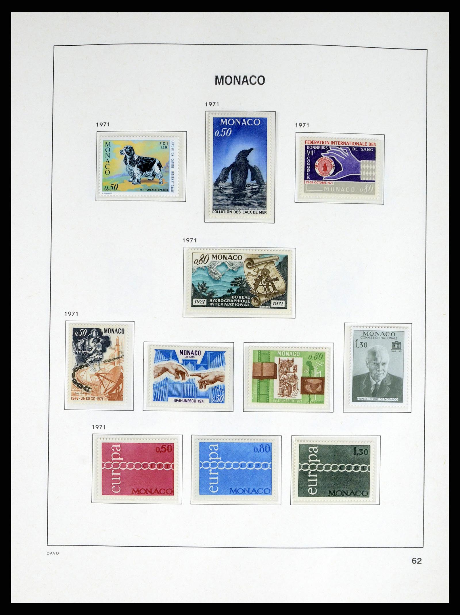 38041 0062 - Stamp collection 38041 Monaco 1885-1974.