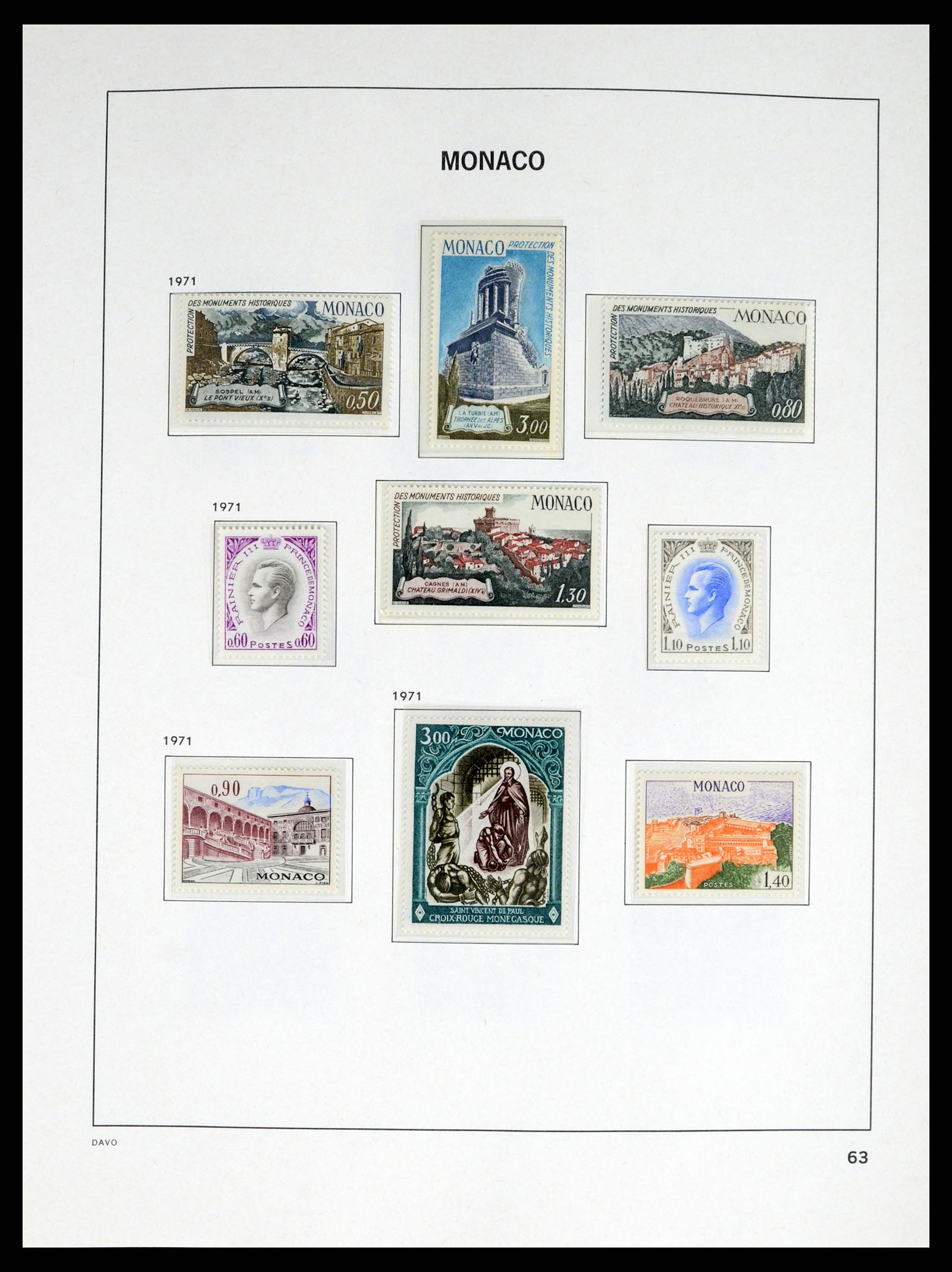 38041 0063 - Stamp collection 38041 Monaco 1885-1974.