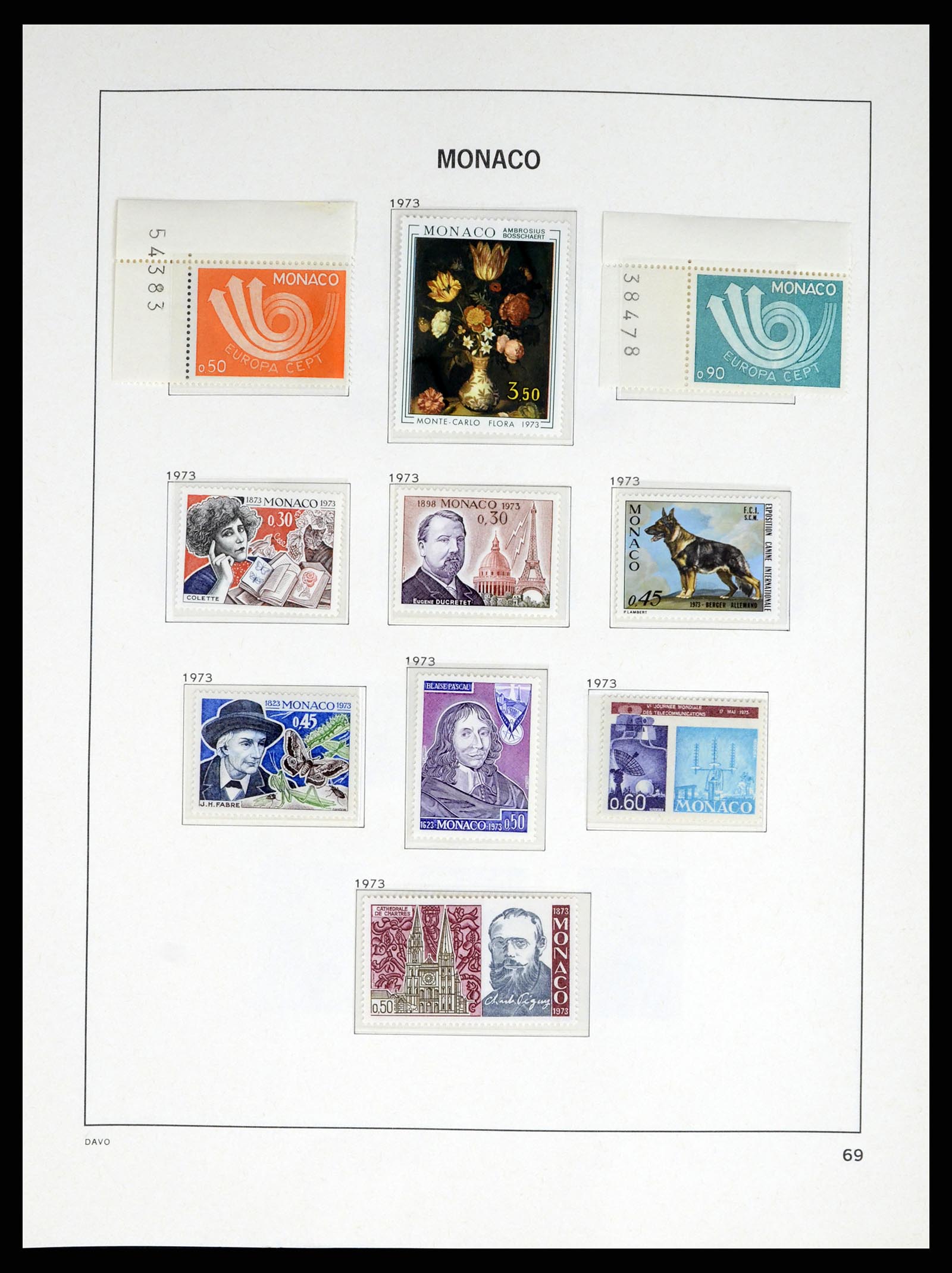 38041 0070 - Stamp collection 38041 Monaco 1885-1974.