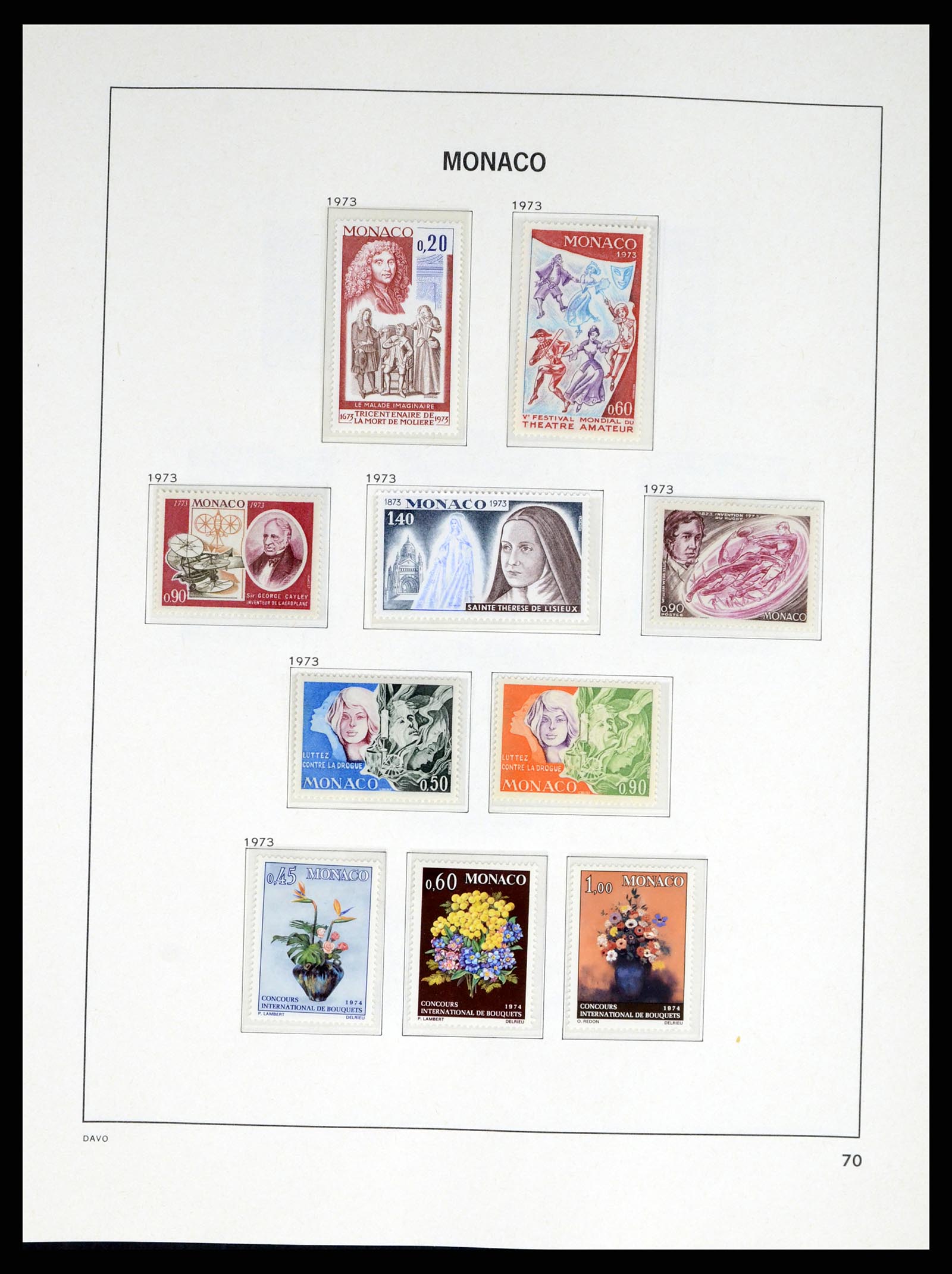 38041 0071 - Stamp collection 38041 Monaco 1885-1974.