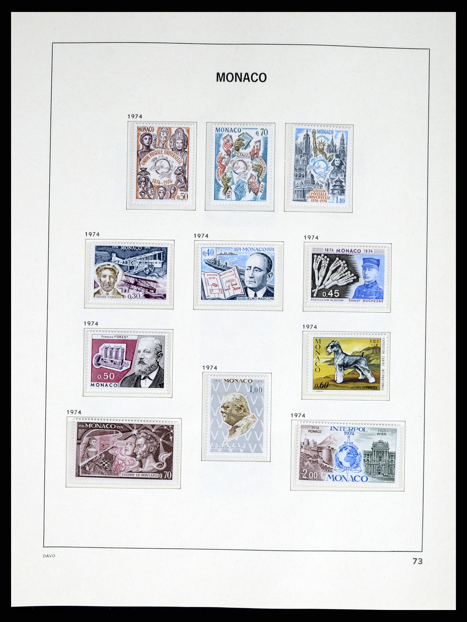 38041 0074 - Stamp collection 38041 Monaco 1885-1974.