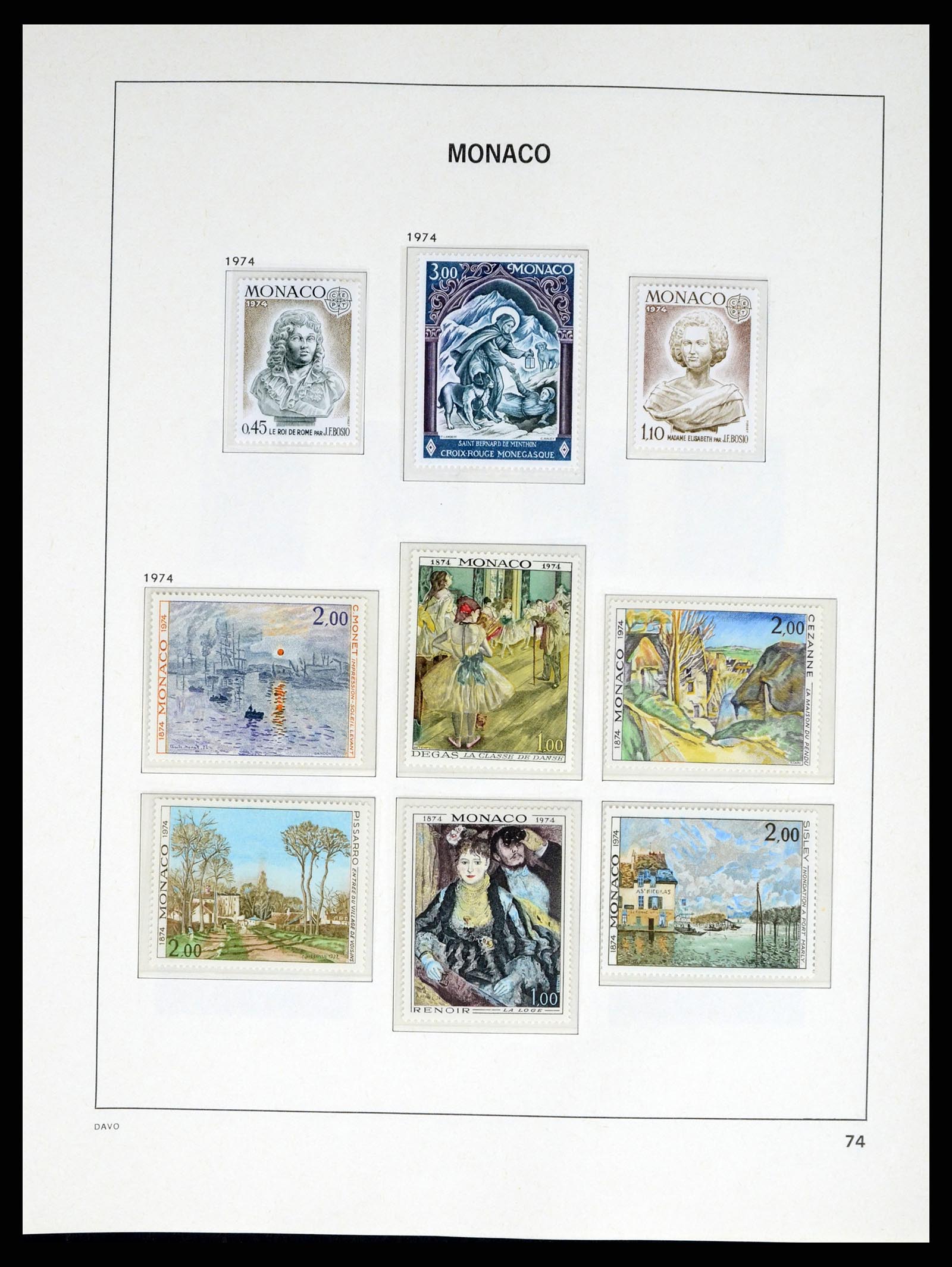 38041 0075 - Stamp collection 38041 Monaco 1885-1974.