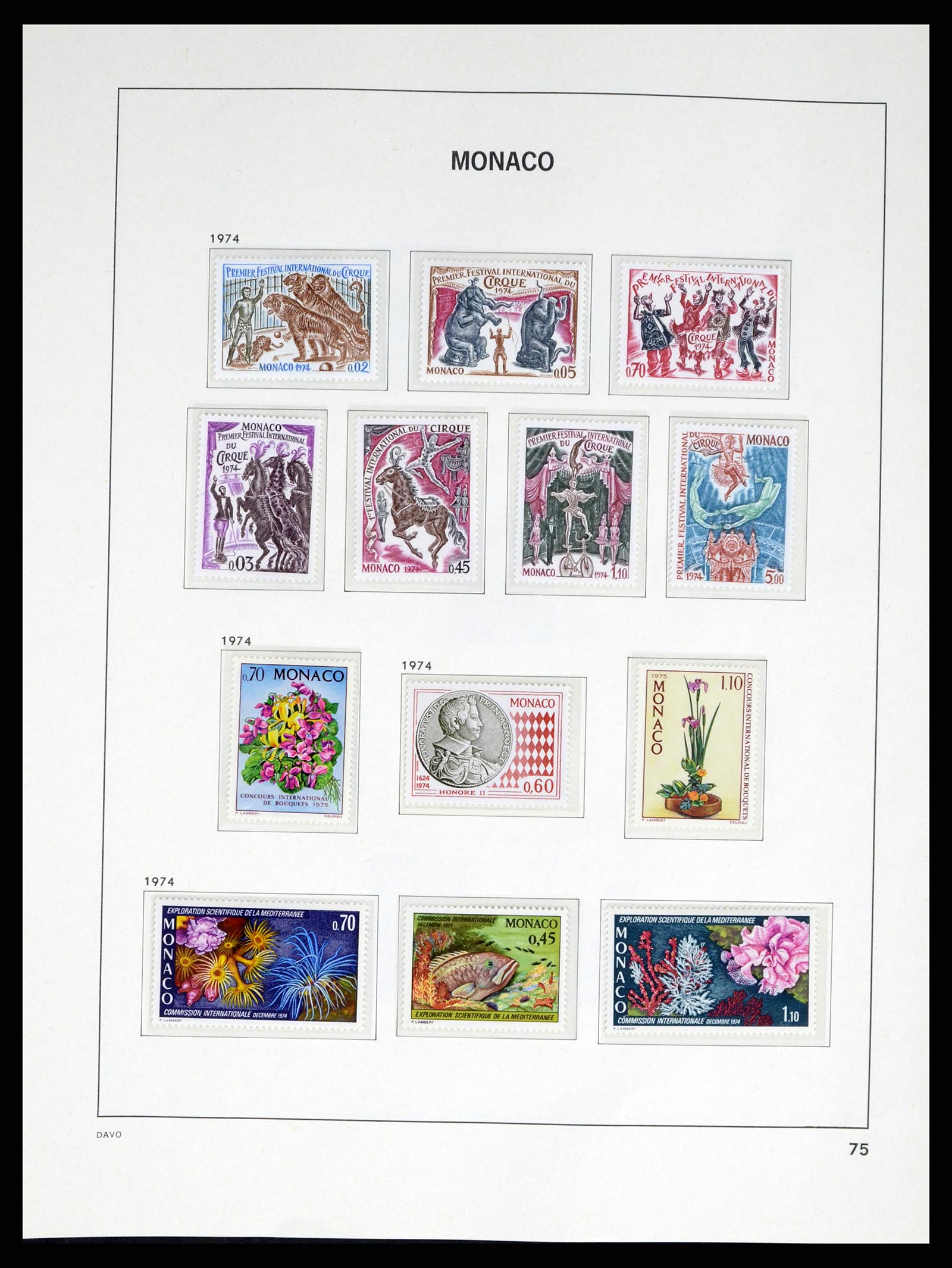 38041 0076 - Stamp collection 38041 Monaco 1885-1974.