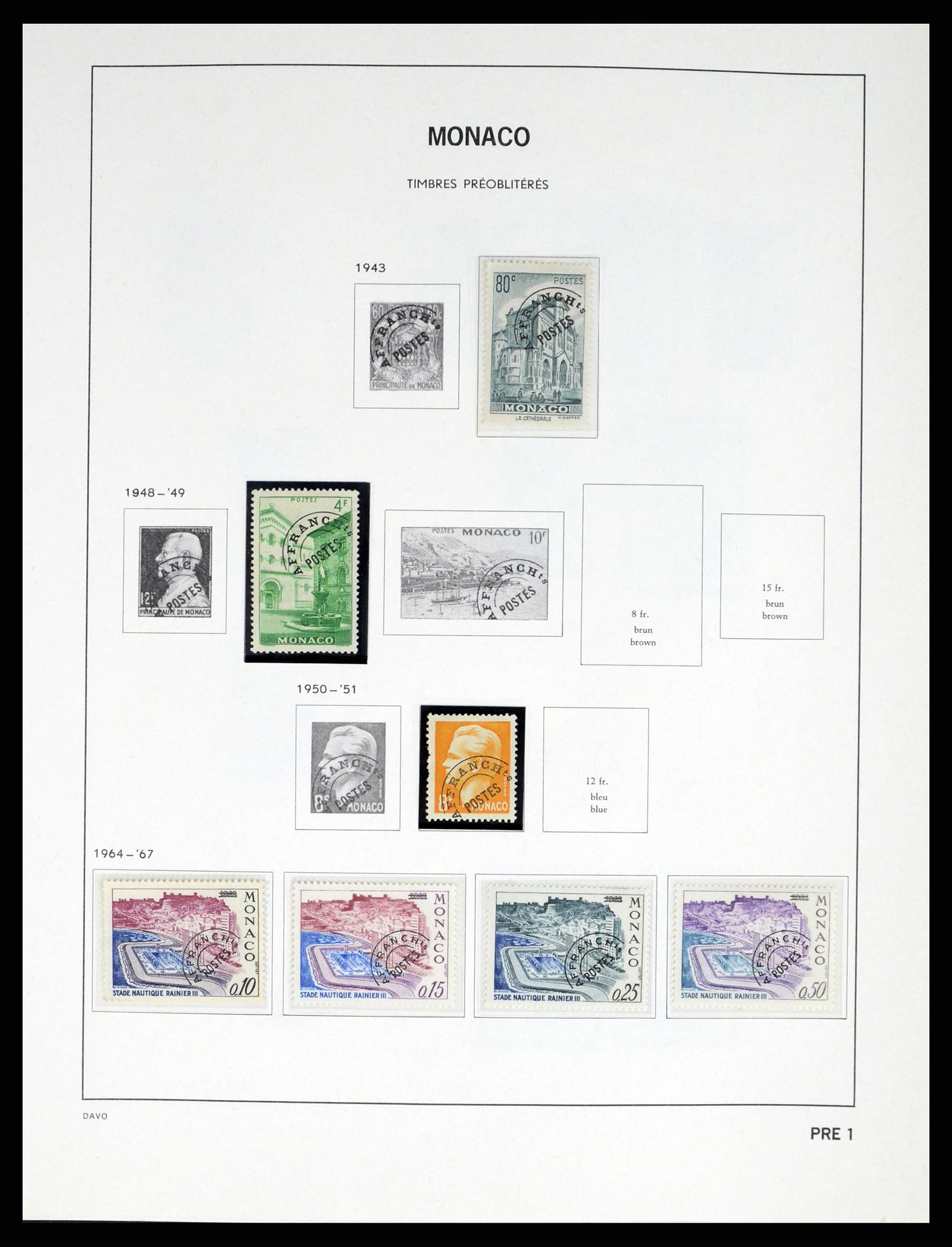 38041 0088 - Postzegelverzameling 38041 Monaco 1885-1974.