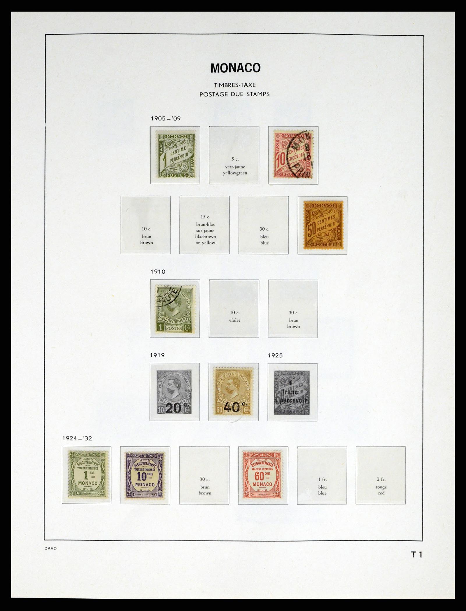 38041 0091 - Postzegelverzameling 38041 Monaco 1885-1974.