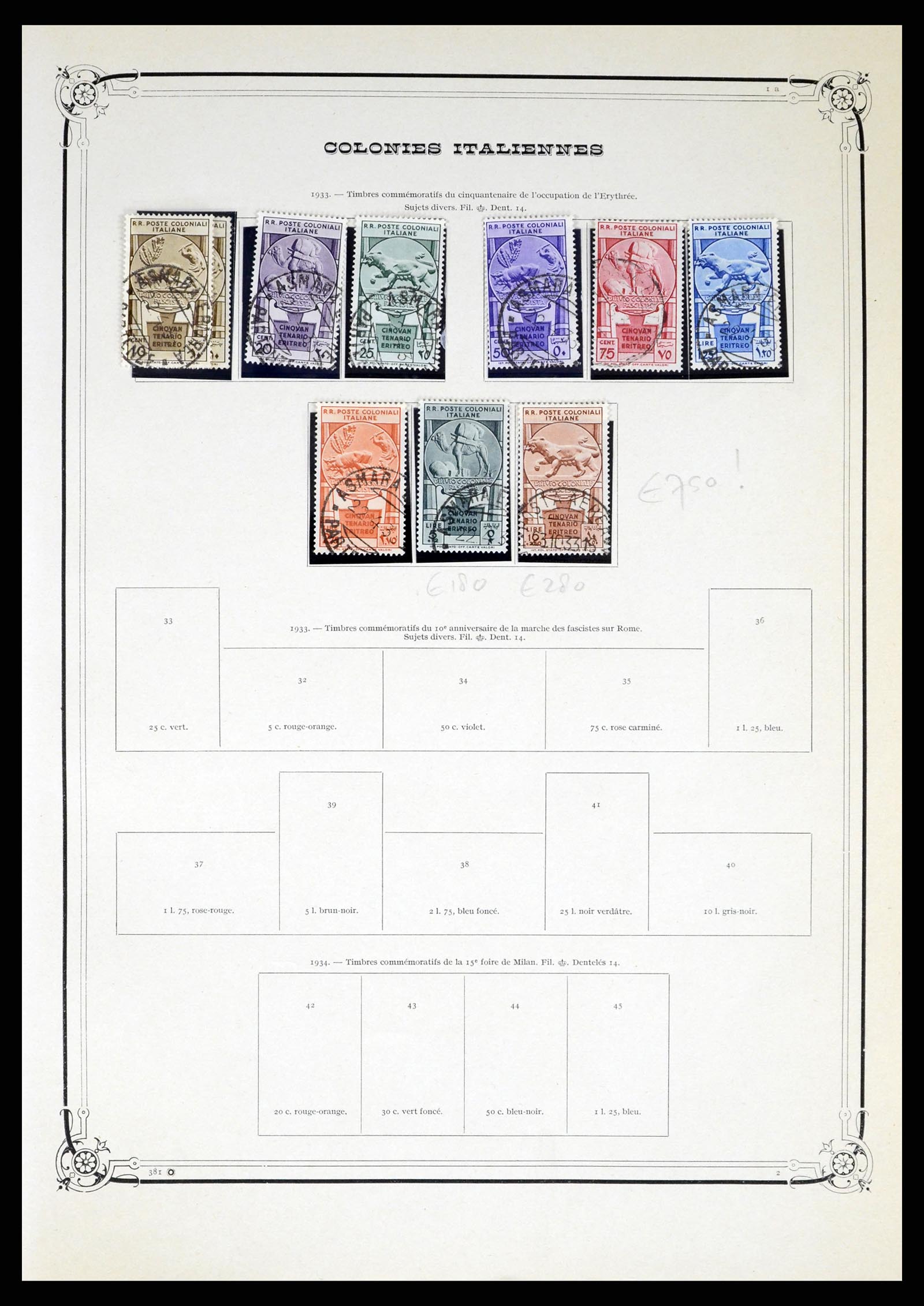 38044 003 - Postzegelverzameling 38044 Italiaanse koloniën 1874-1955.