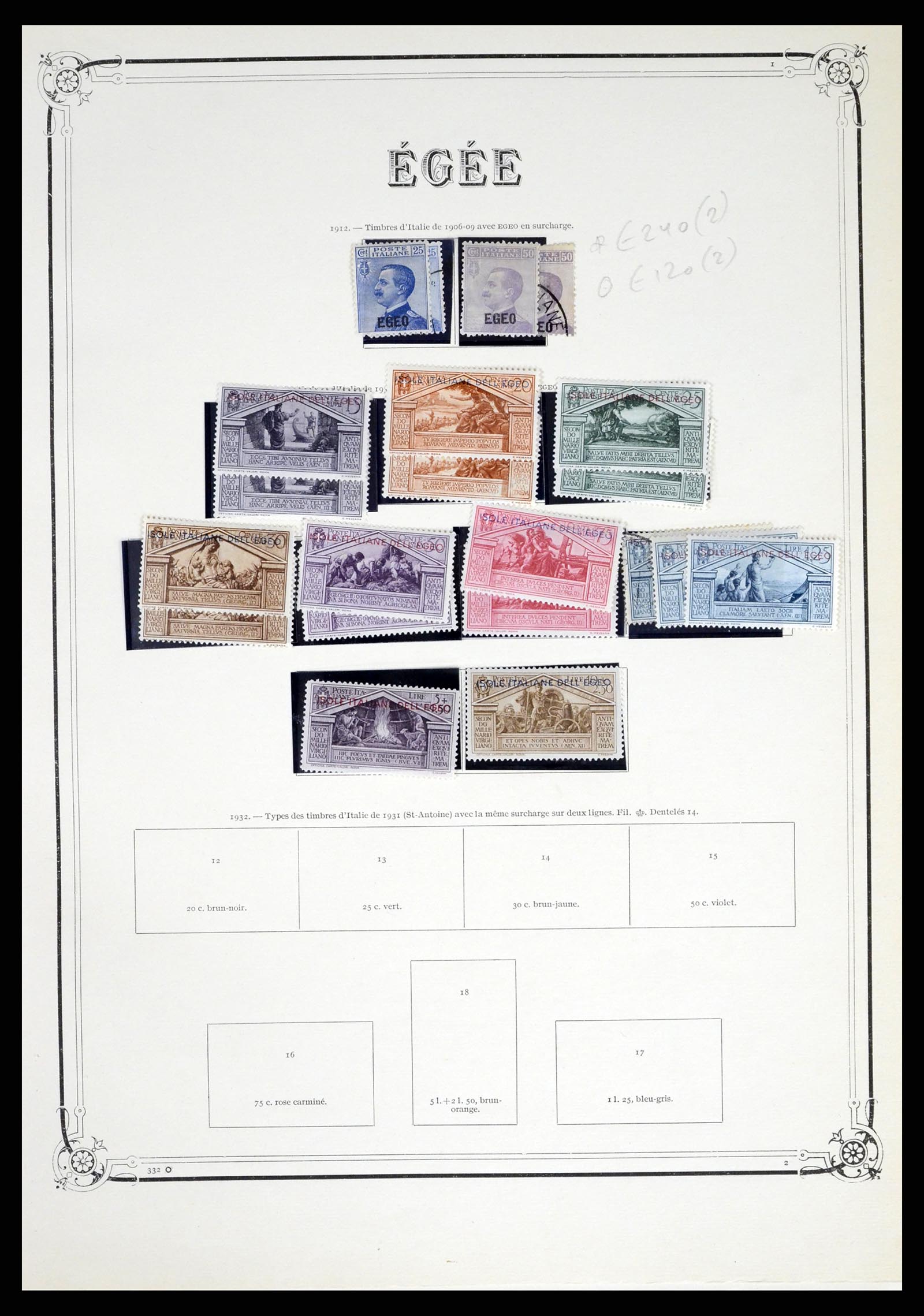 38044 009 - Postzegelverzameling 38044 Italiaanse koloniën 1874-1955.