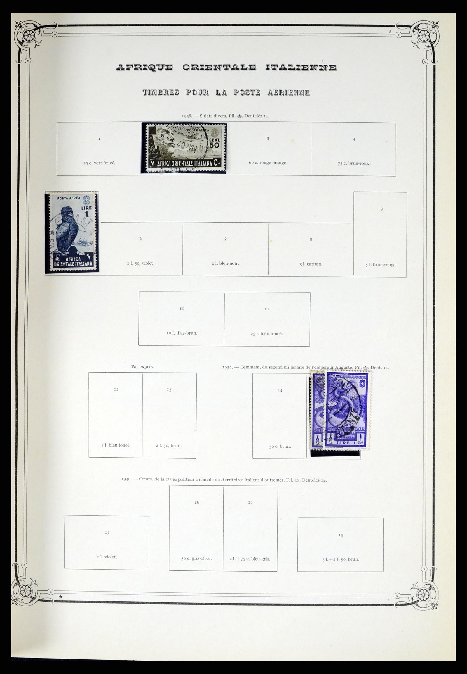 38044 040 - Postzegelverzameling 38044 Italiaanse koloniën 1874-1955.