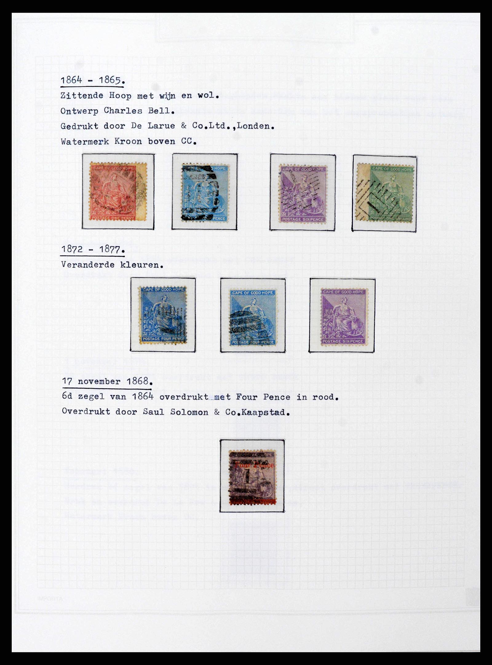 38050 0003 - Postzegelverzameling 38050 Zuid Afrika en gebieden 1855-2008.