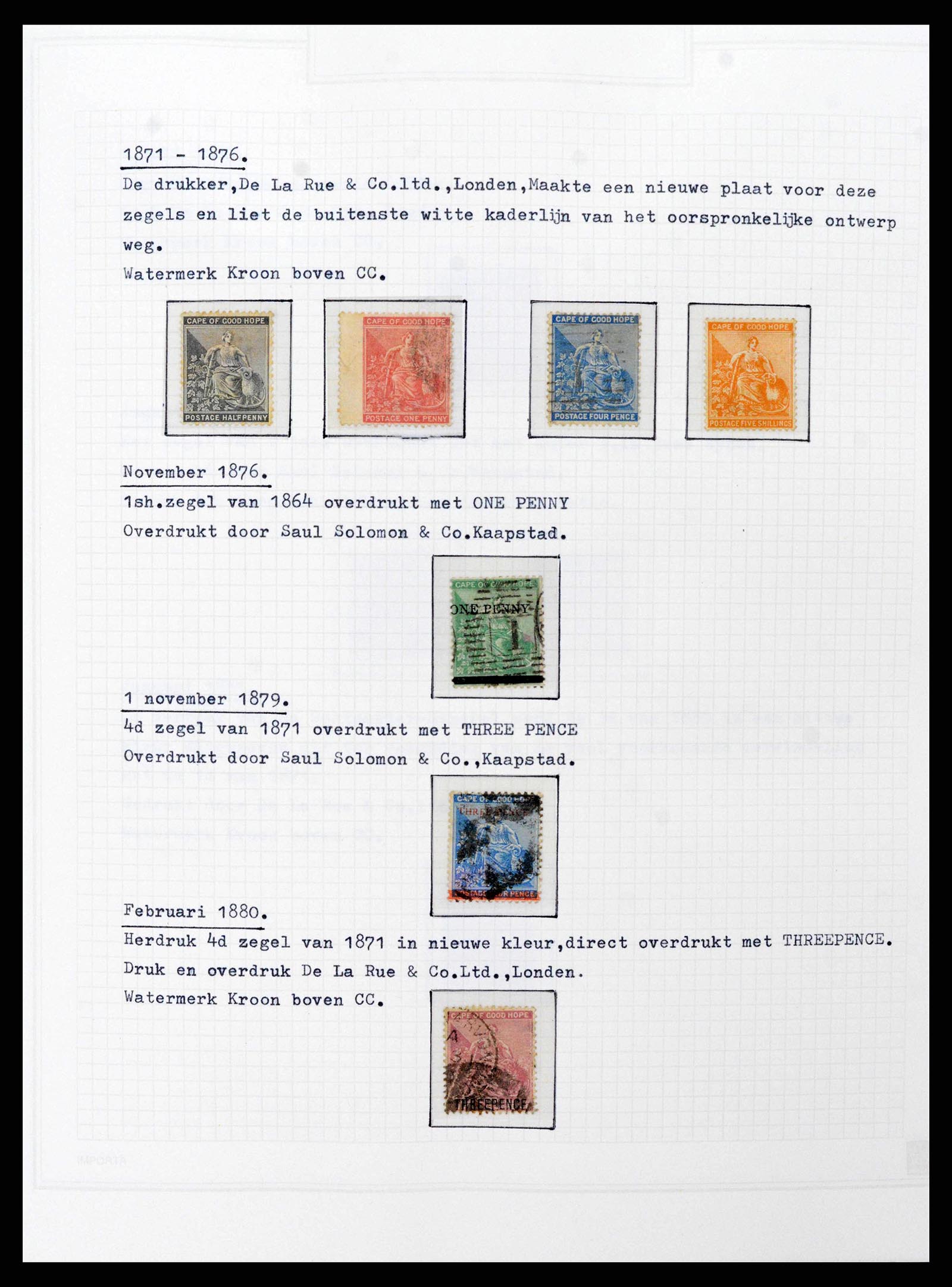 38050 0004 - Postzegelverzameling 38050 Zuid Afrika en gebieden 1855-2008.
