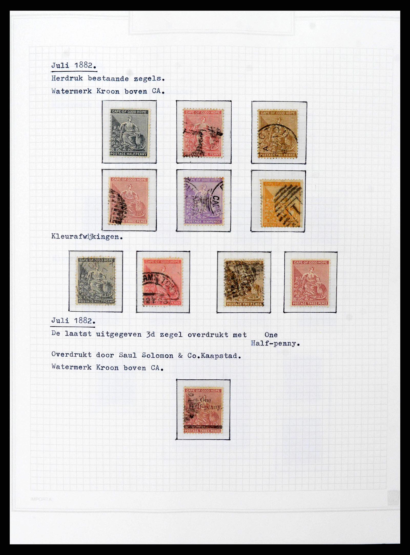 38050 0006 - Postzegelverzameling 38050 Zuid Afrika en gebieden 1855-2008.