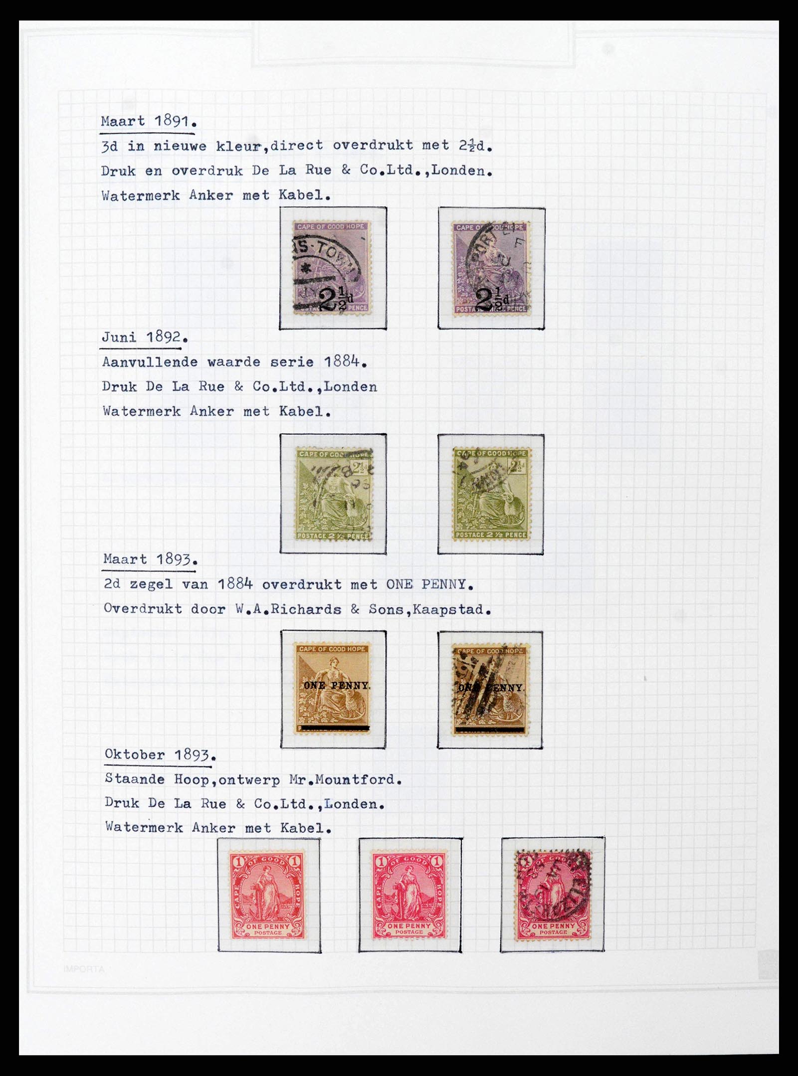 38050 0008 - Postzegelverzameling 38050 Zuid Afrika en gebieden 1855-2008.