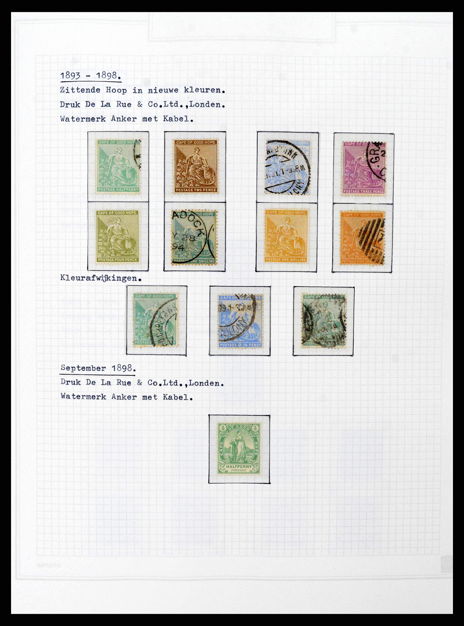 38050 0009 - Postzegelverzameling 38050 Zuid Afrika en gebieden 1855-2008.