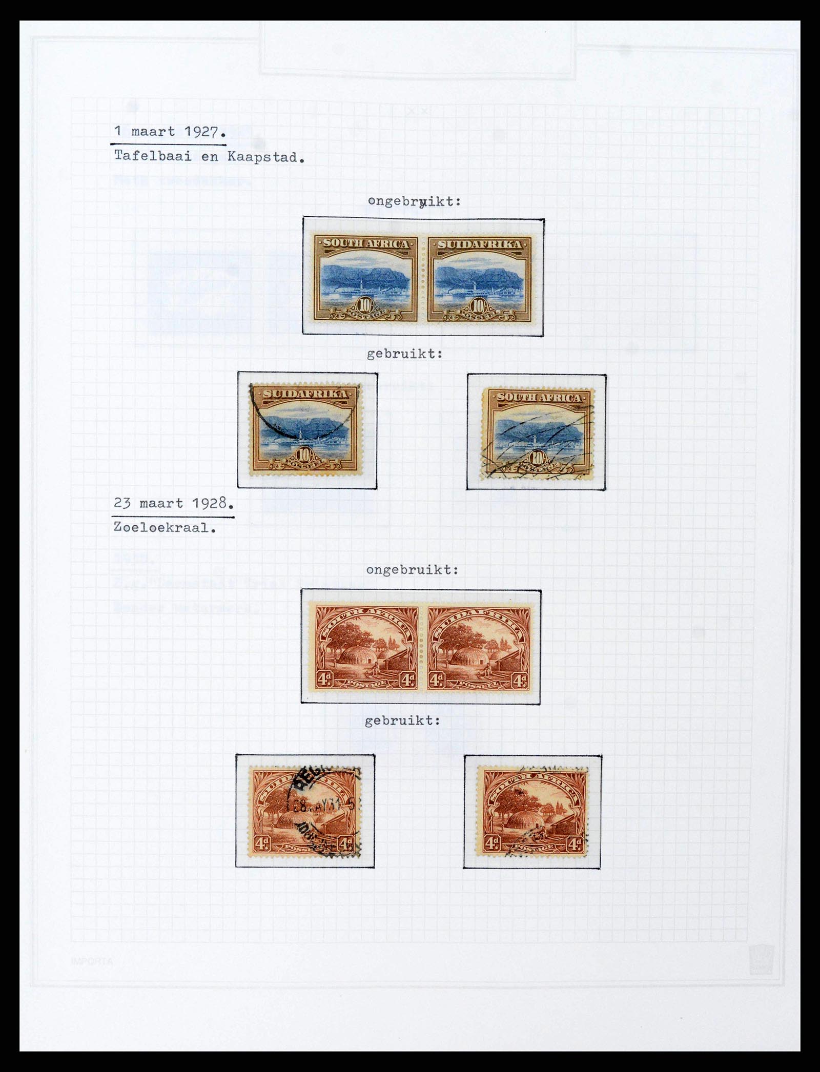 38050 0100 - Stamp collection 38050 South Africa and territories 1855-2008.
