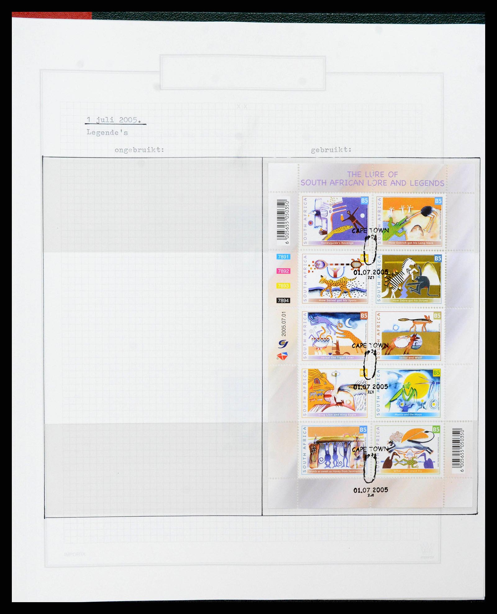 38050 0721 - Stamp collection 38050 South Africa and territories 1855-2008.