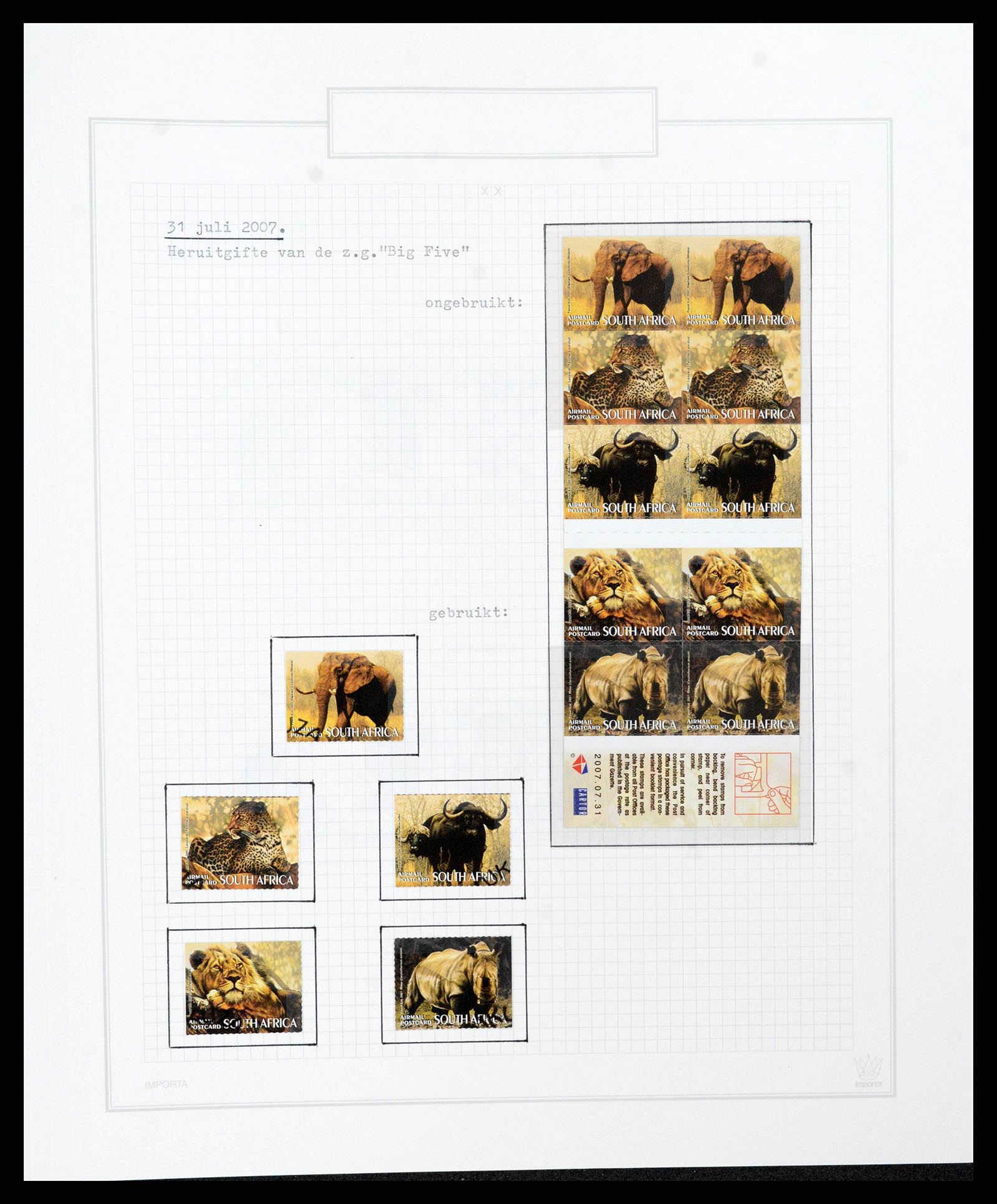 38050 0744 - Stamp collection 38050 South Africa and territories 1855-2008.