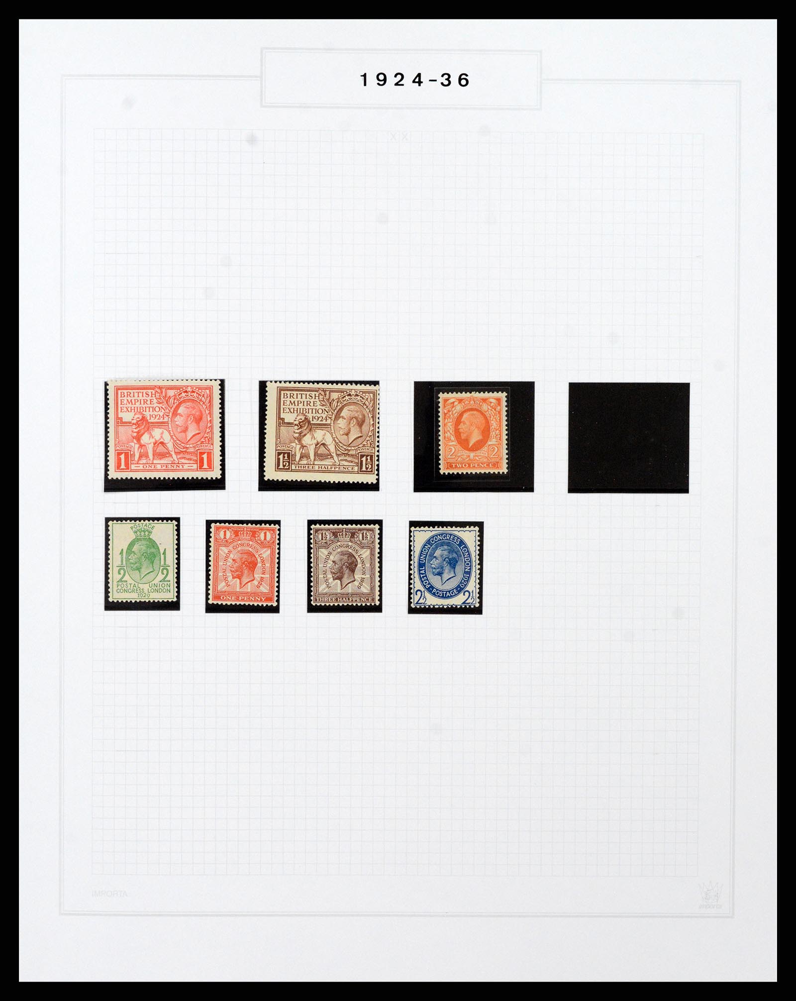 38051 001 - Postzegelverzameling 38051 Engeland 1924-1992.