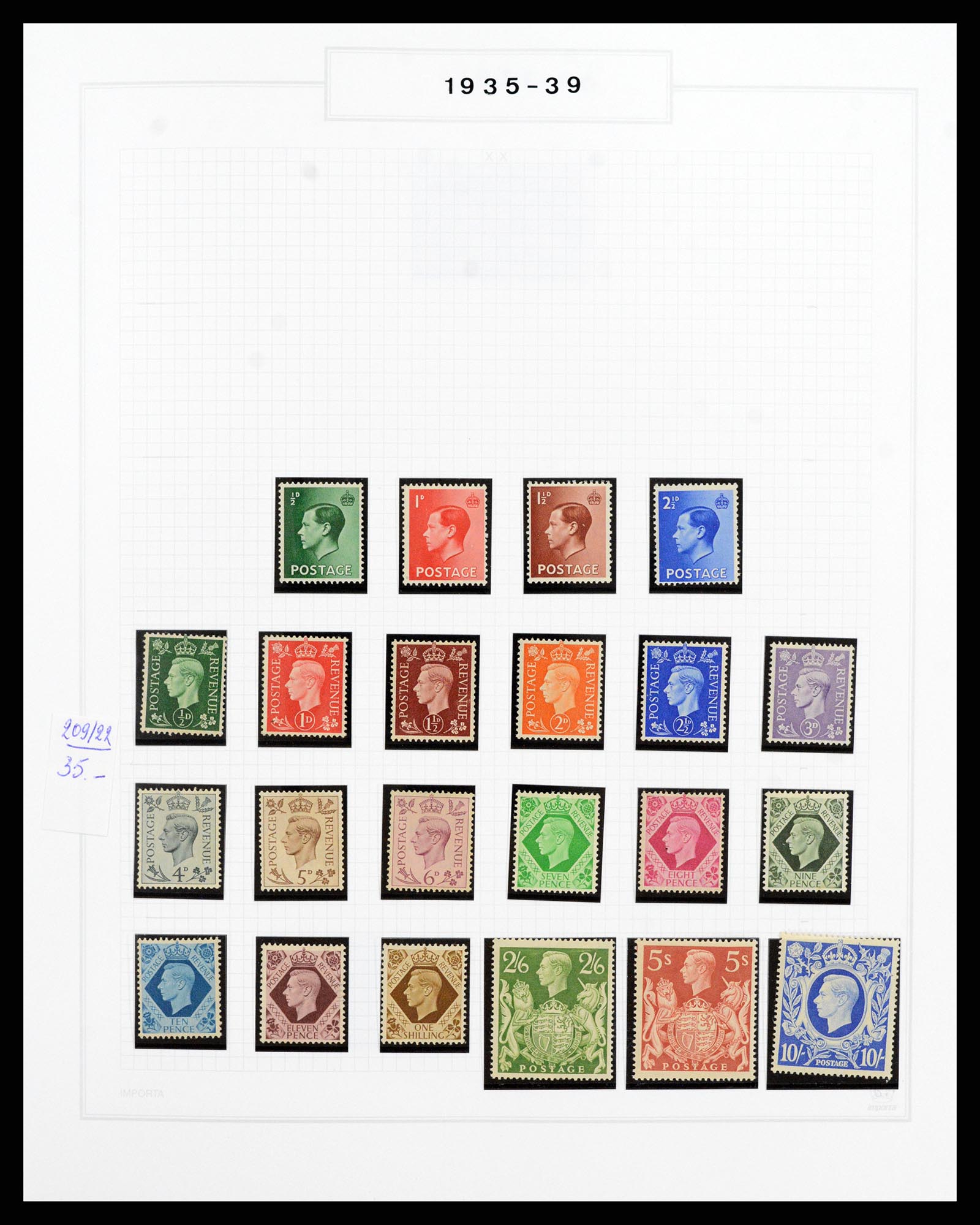 38051 002 - Postzegelverzameling 38051 Engeland 1924-1992.