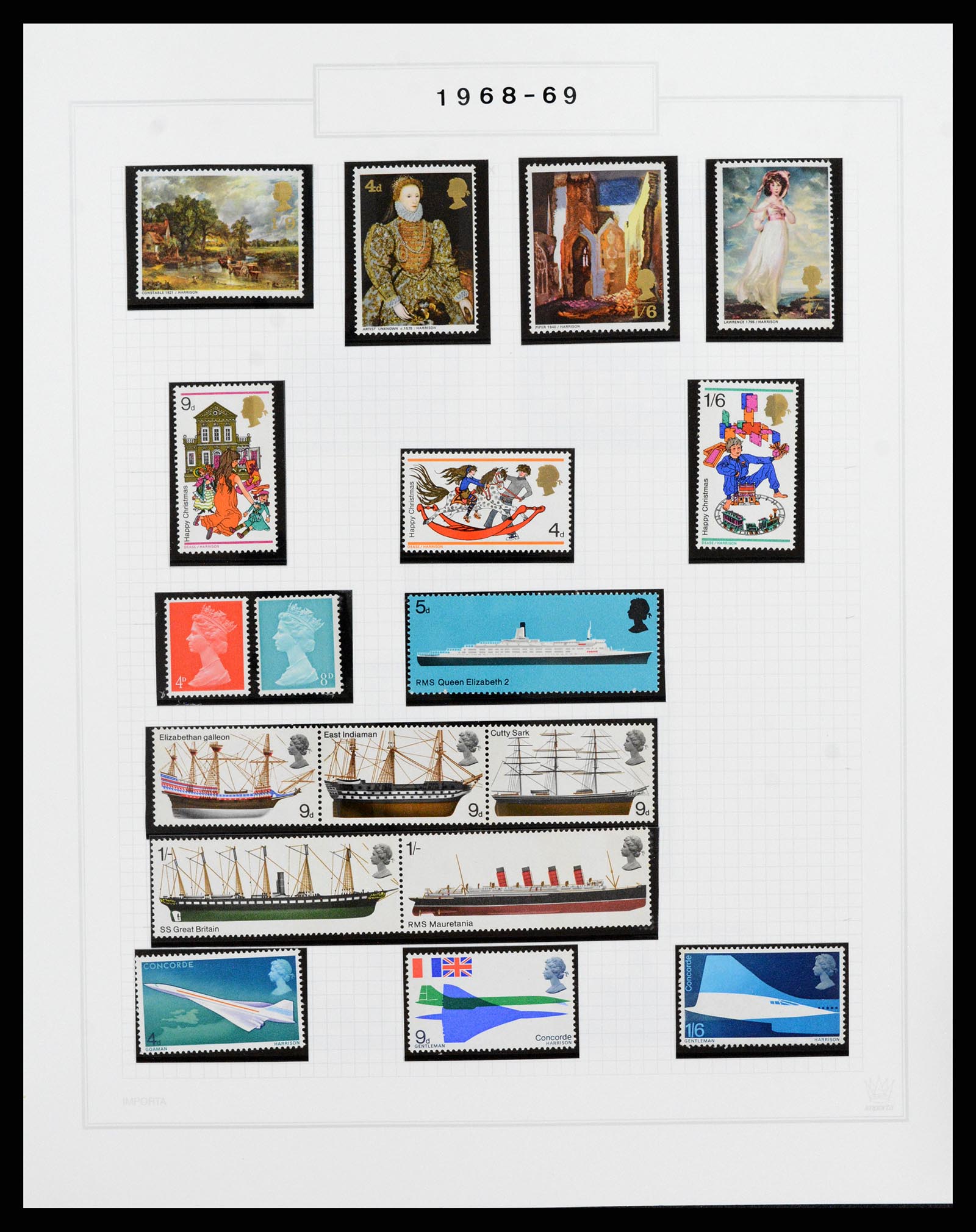 38051 021 - Postzegelverzameling 38051 Engeland 1924-1992.