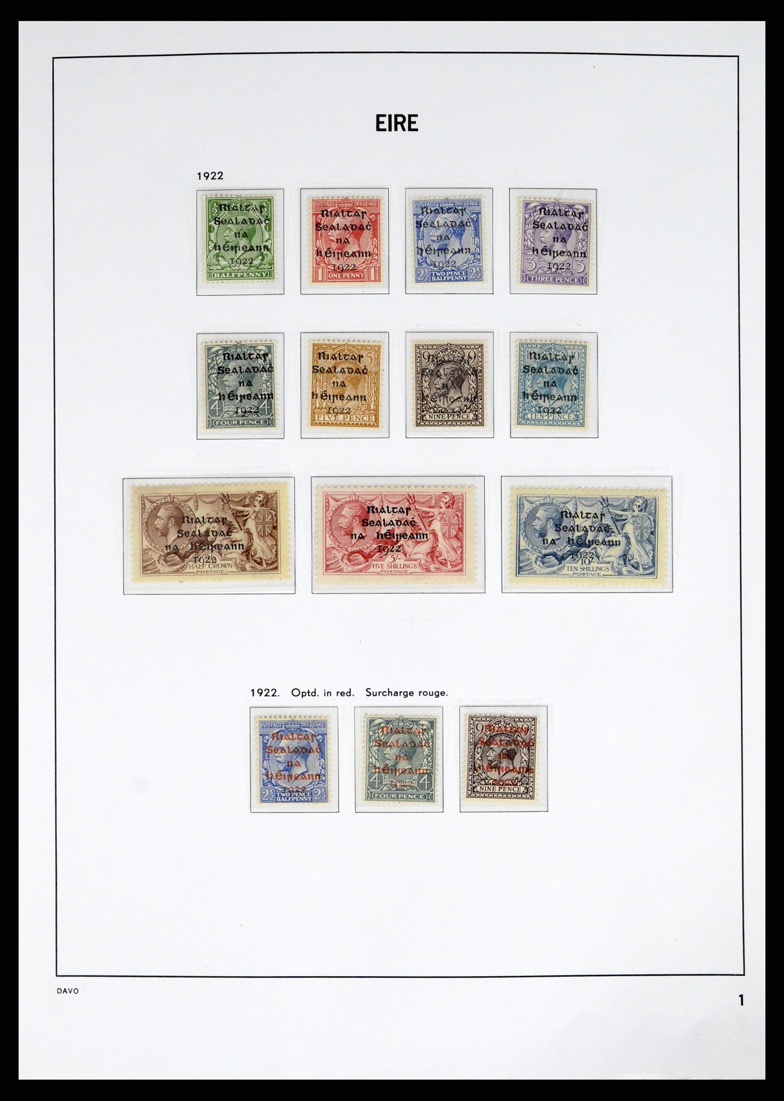 38055 0001 - Postzegelverzameling 38055 Ierland 1922-1989.