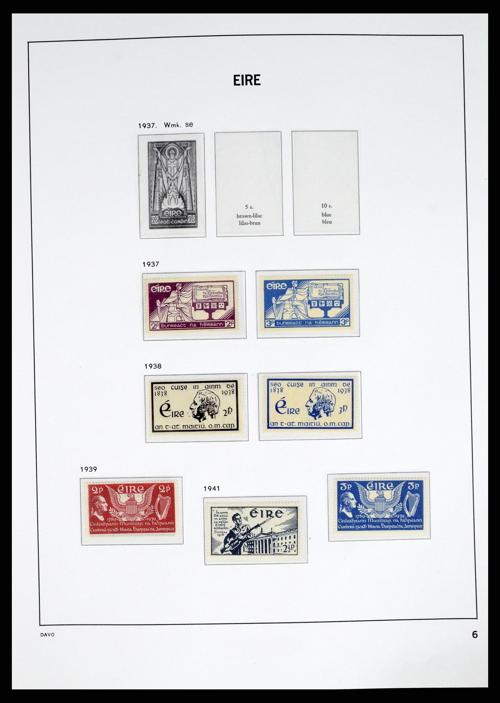 38055 0006 - Postzegelverzameling 38055 Ierland 1922-1989.