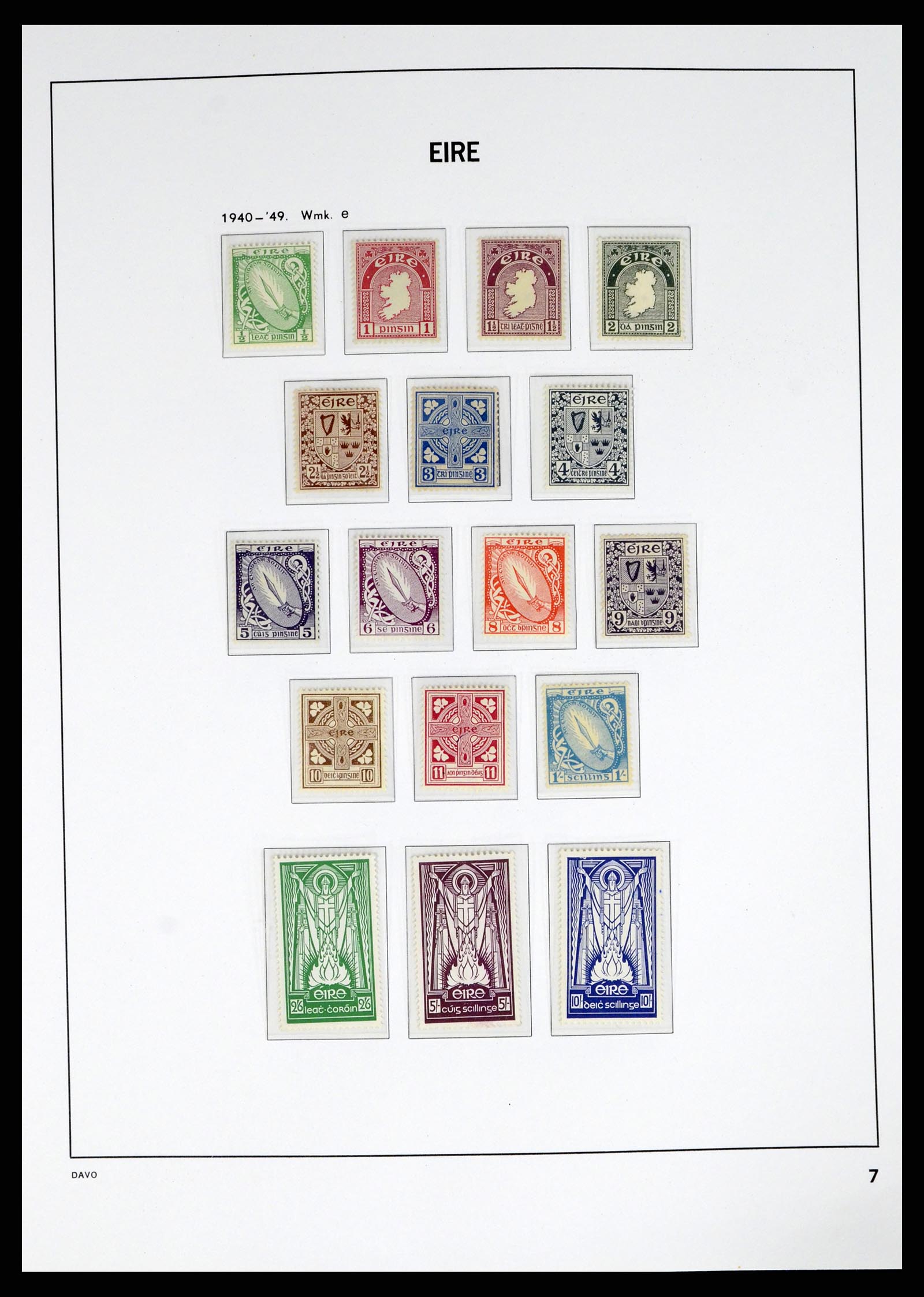38055 0007 - Postzegelverzameling 38055 Ierland 1922-1989.