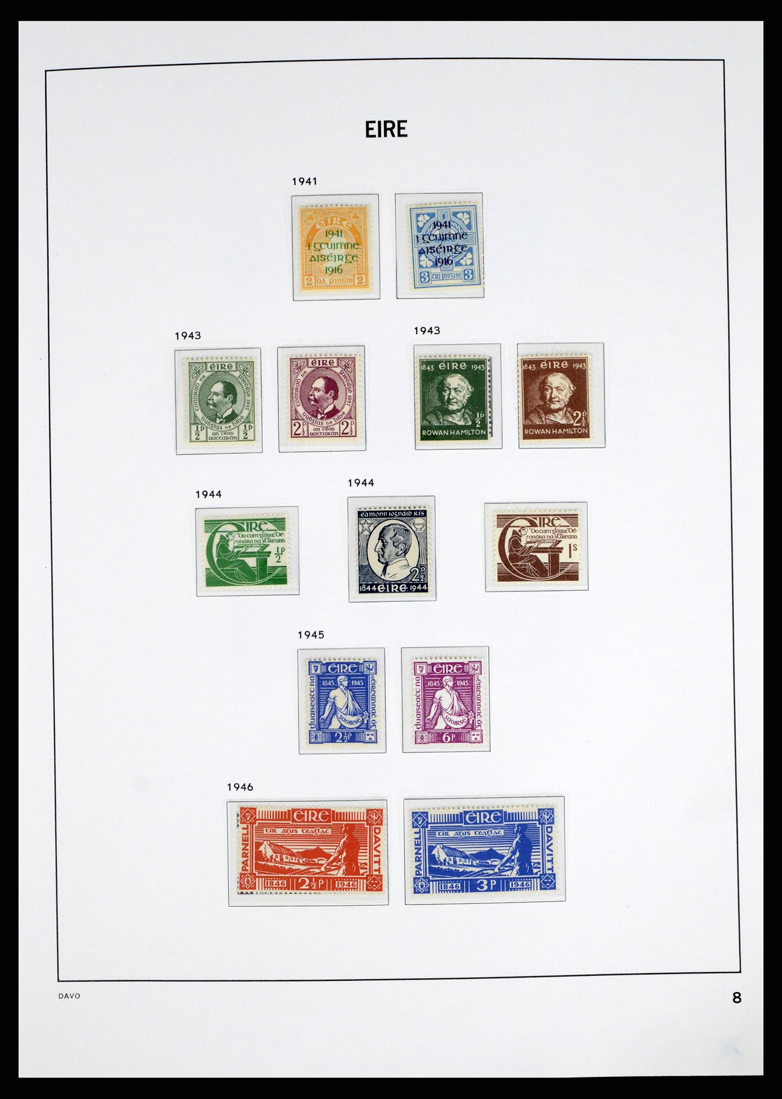 38055 0008 - Postzegelverzameling 38055 Ierland 1922-1989.