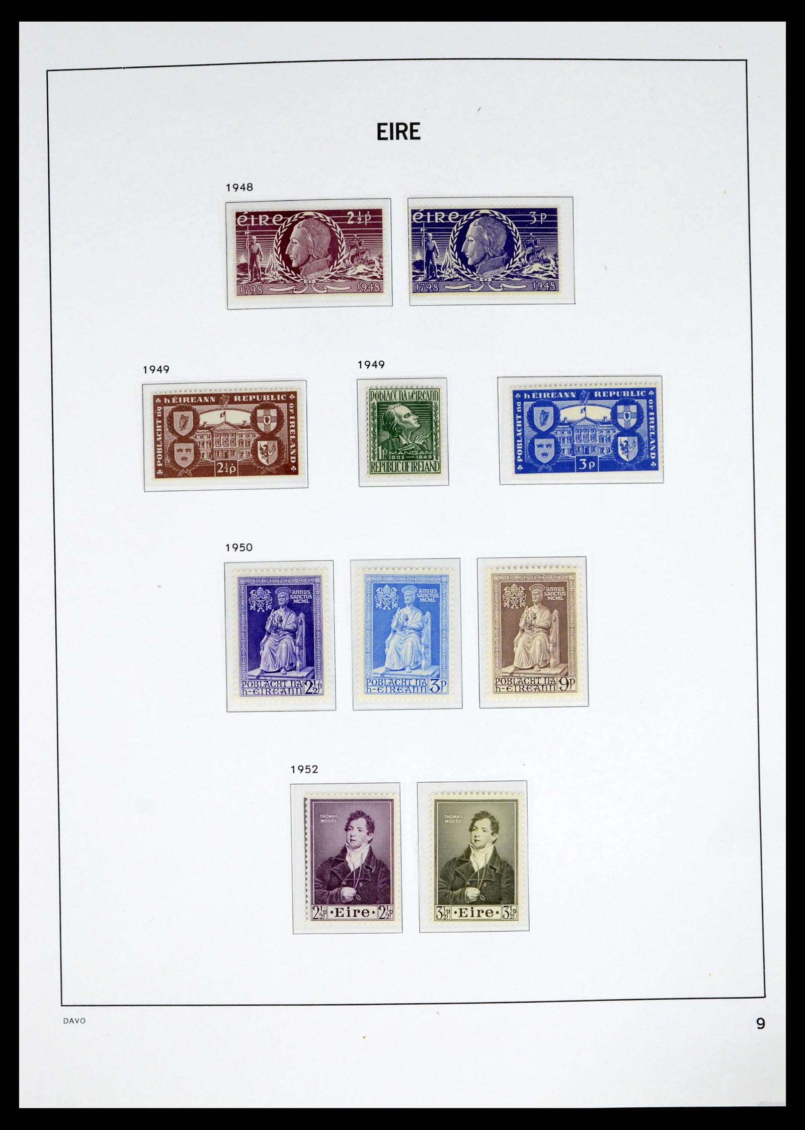 38055 0009 - Postzegelverzameling 38055 Ierland 1922-1989.