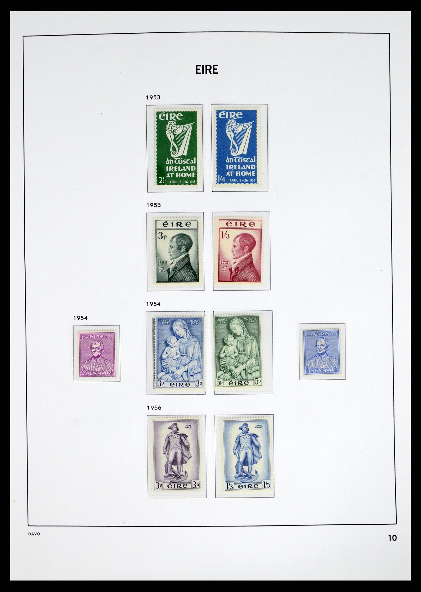 38055 0010 - Postzegelverzameling 38055 Ierland 1922-1989.