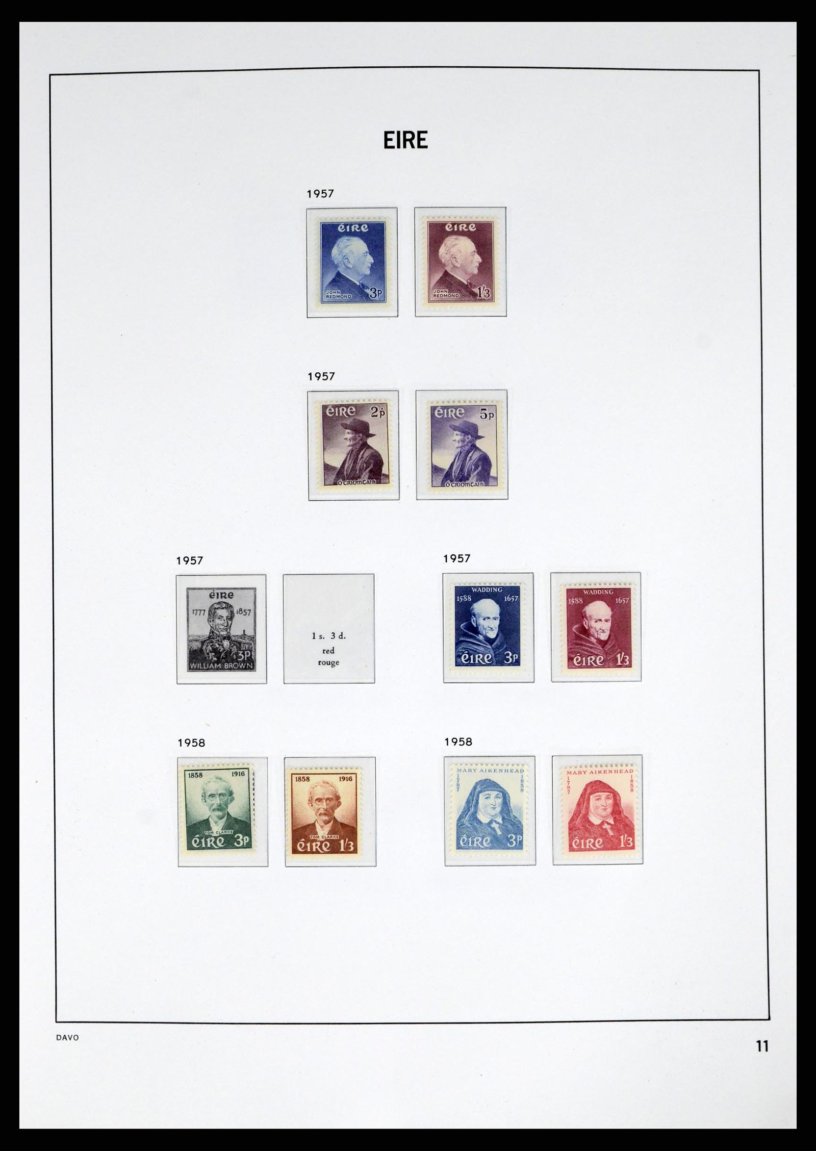 38055 0011 - Postzegelverzameling 38055 Ierland 1922-1989.
