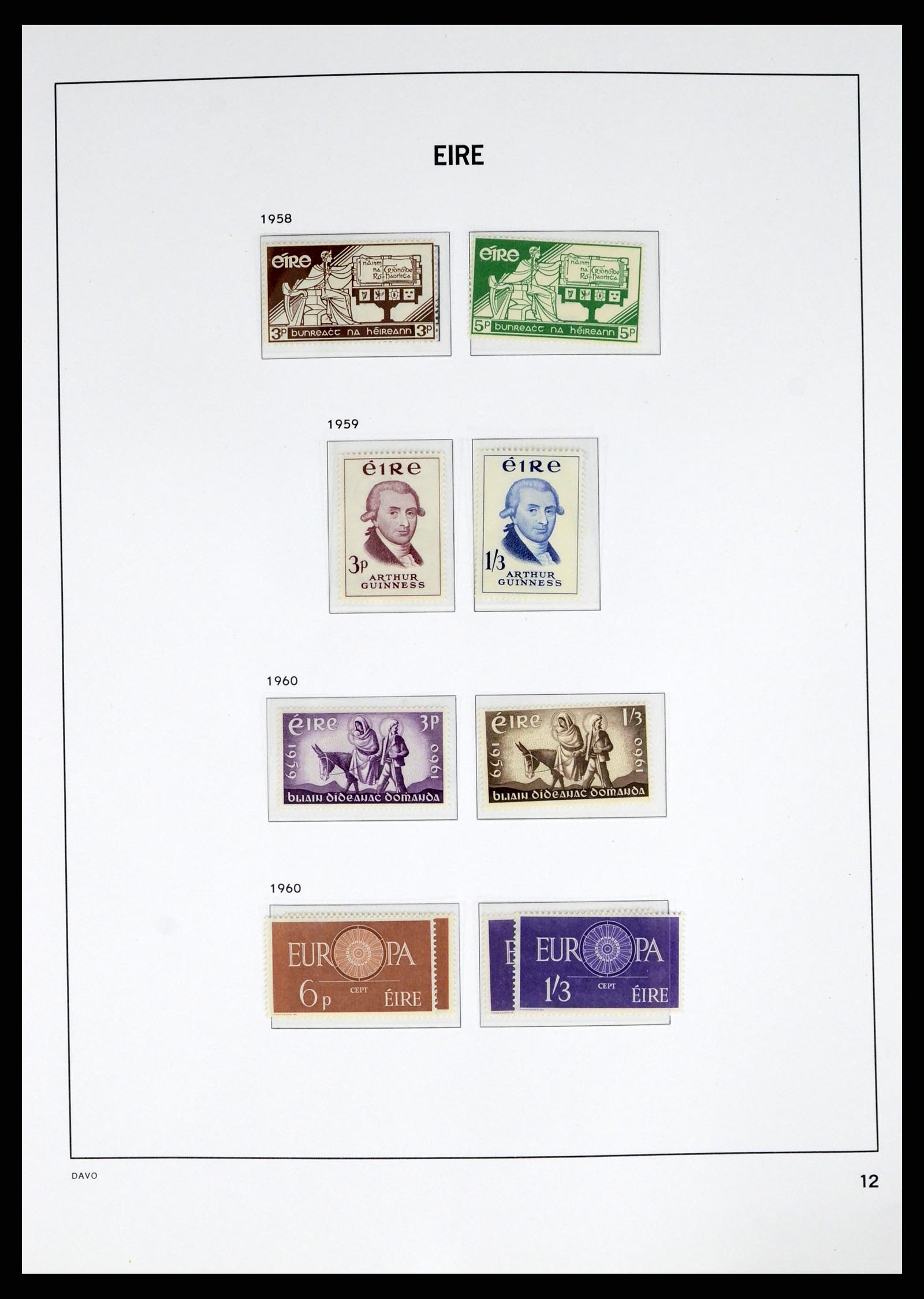 38055 0012 - Postzegelverzameling 38055 Ierland 1922-1989.