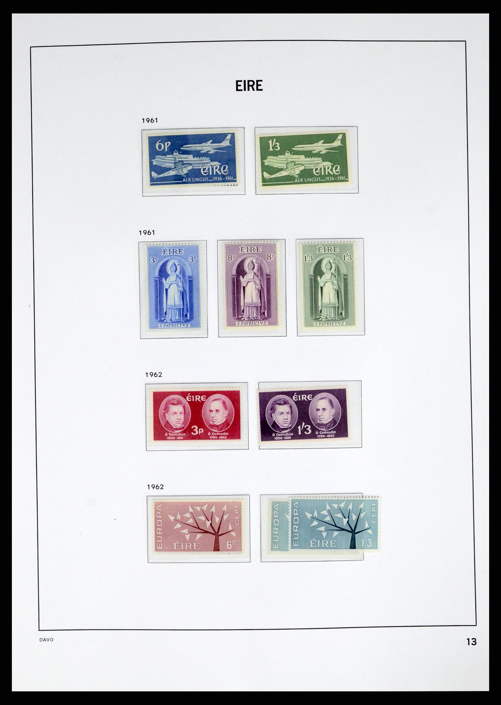 38055 0013 - Postzegelverzameling 38055 Ierland 1922-1989.
