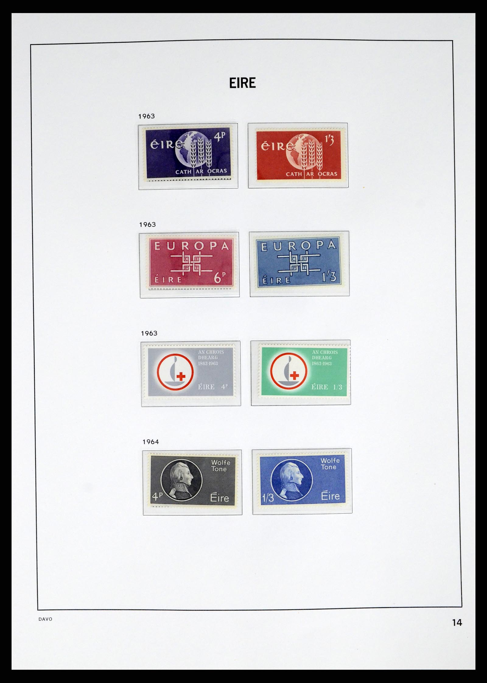 38055 0014 - Postzegelverzameling 38055 Ierland 1922-1989.