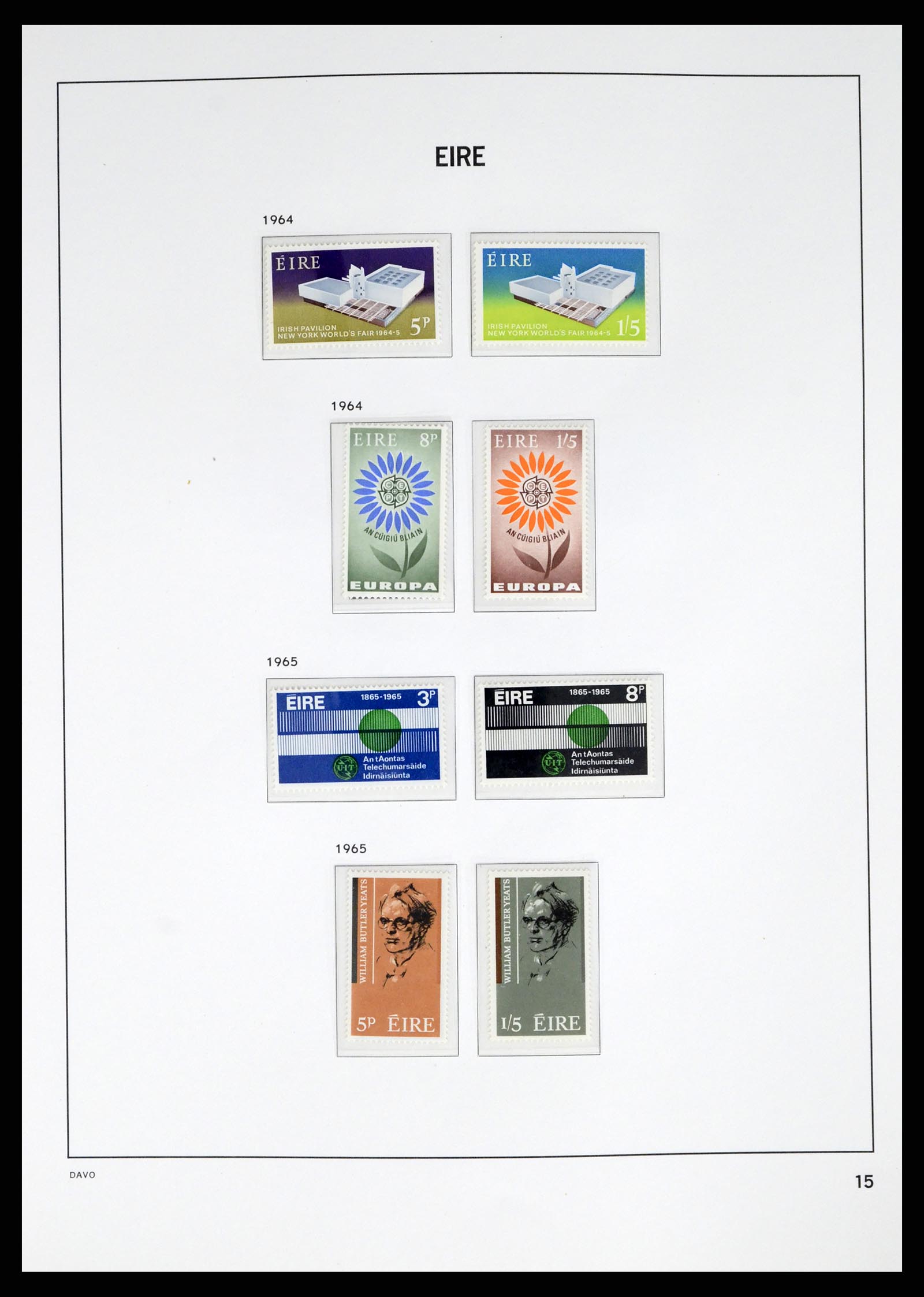 38055 0015 - Postzegelverzameling 38055 Ierland 1922-1989.