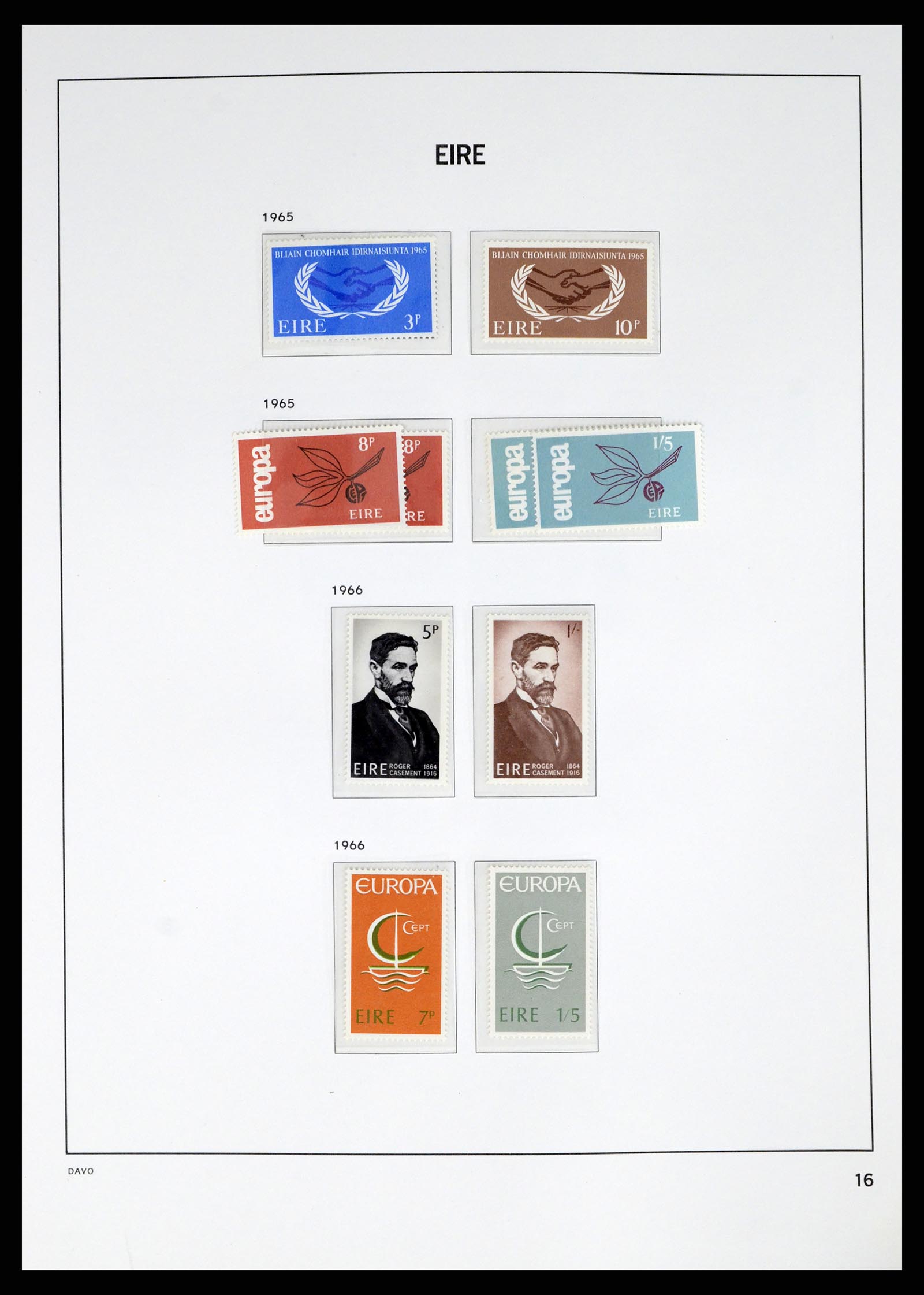 38055 0016 - Postzegelverzameling 38055 Ierland 1922-1989.