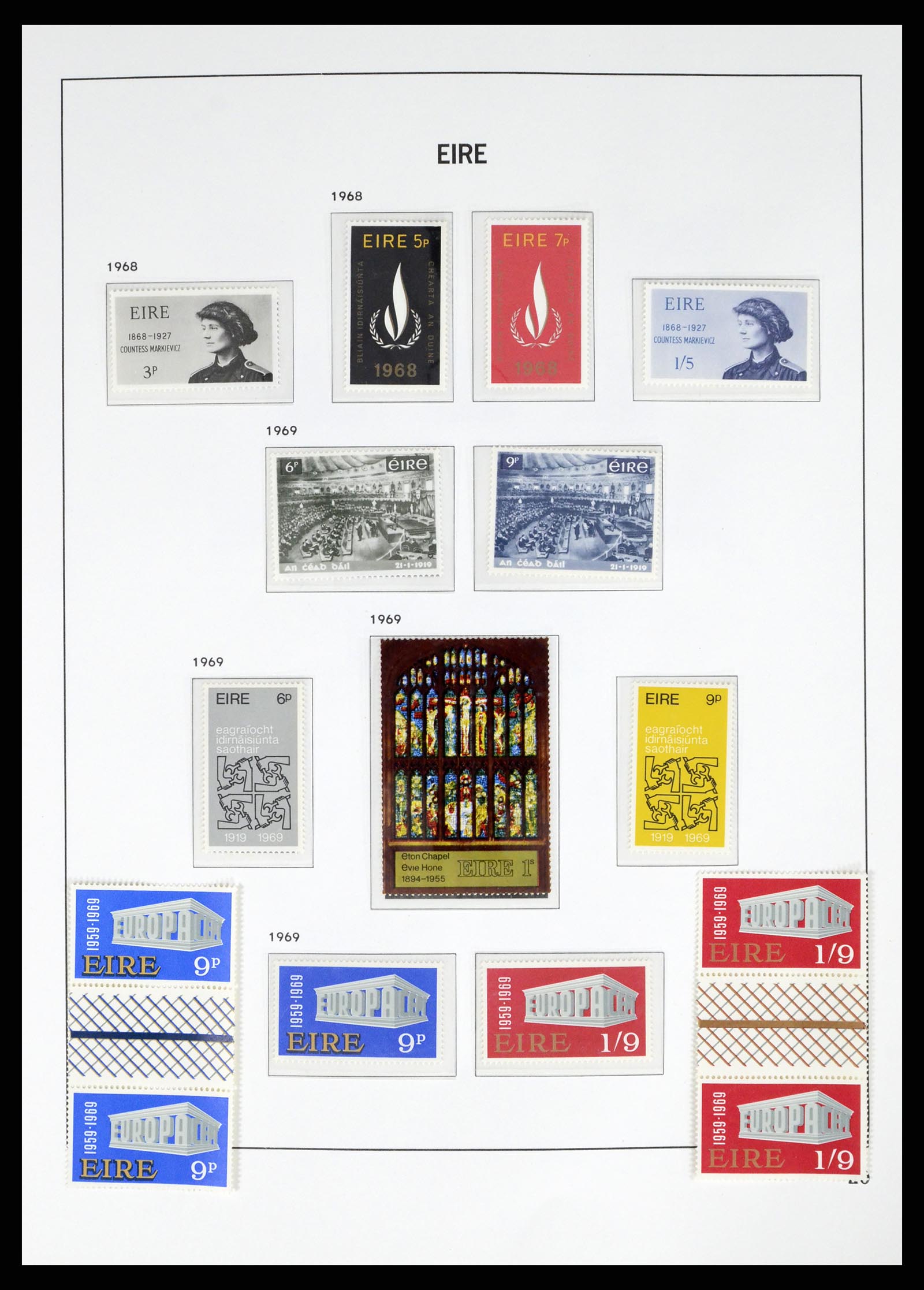38055 0020 - Postzegelverzameling 38055 Ierland 1922-1989.