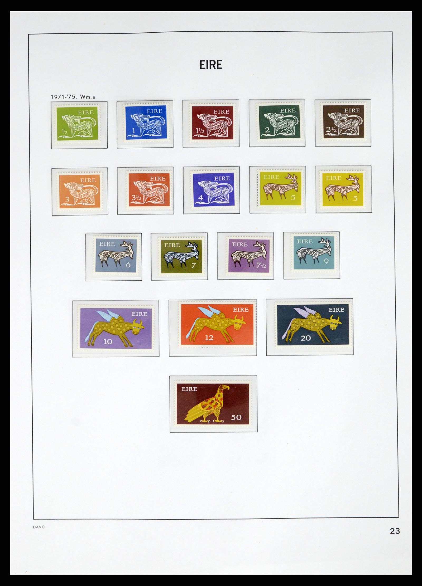 38055 0023 - Postzegelverzameling 38055 Ierland 1922-1989.