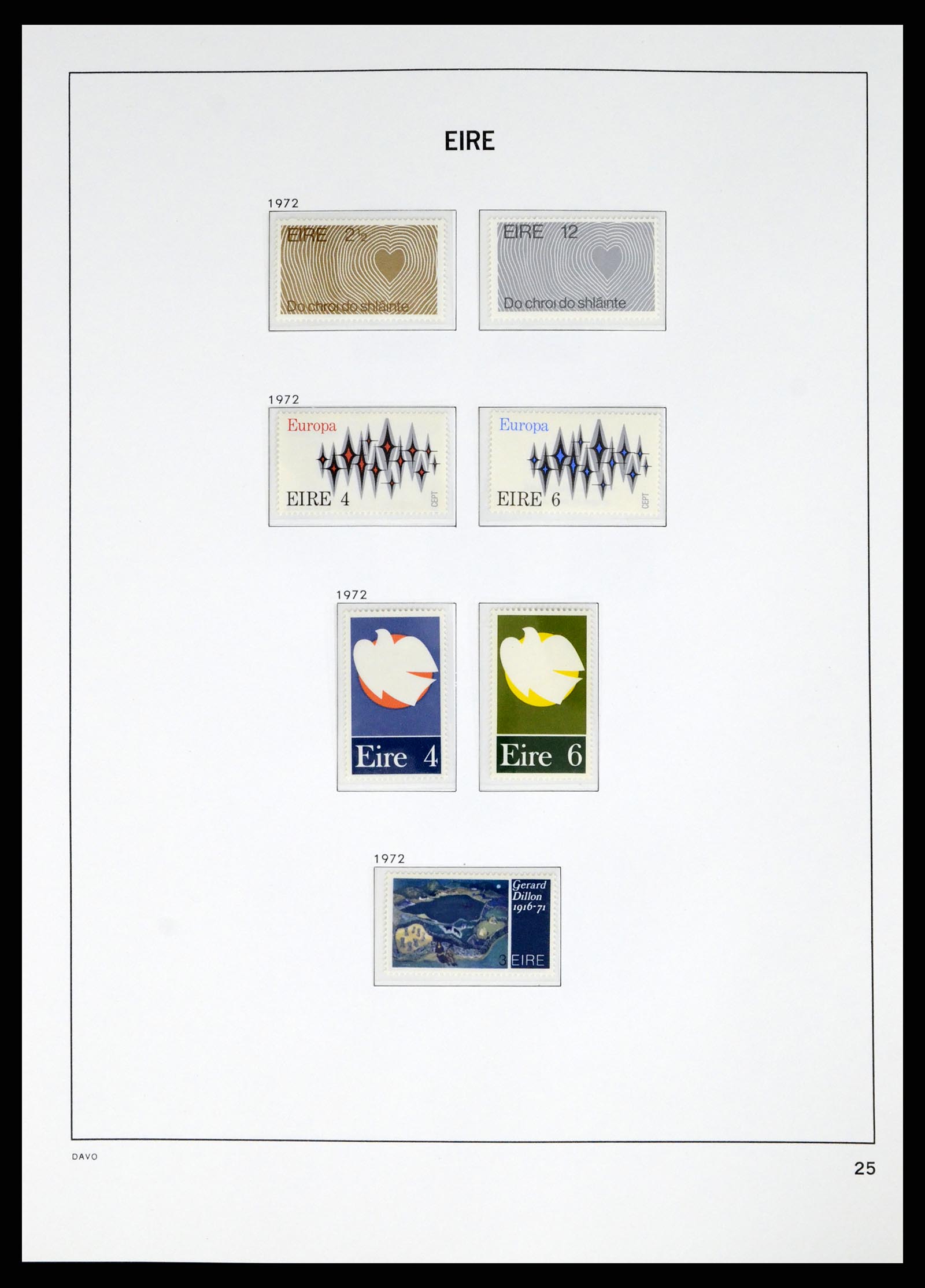 38055 0025 - Postzegelverzameling 38055 Ierland 1922-1989.