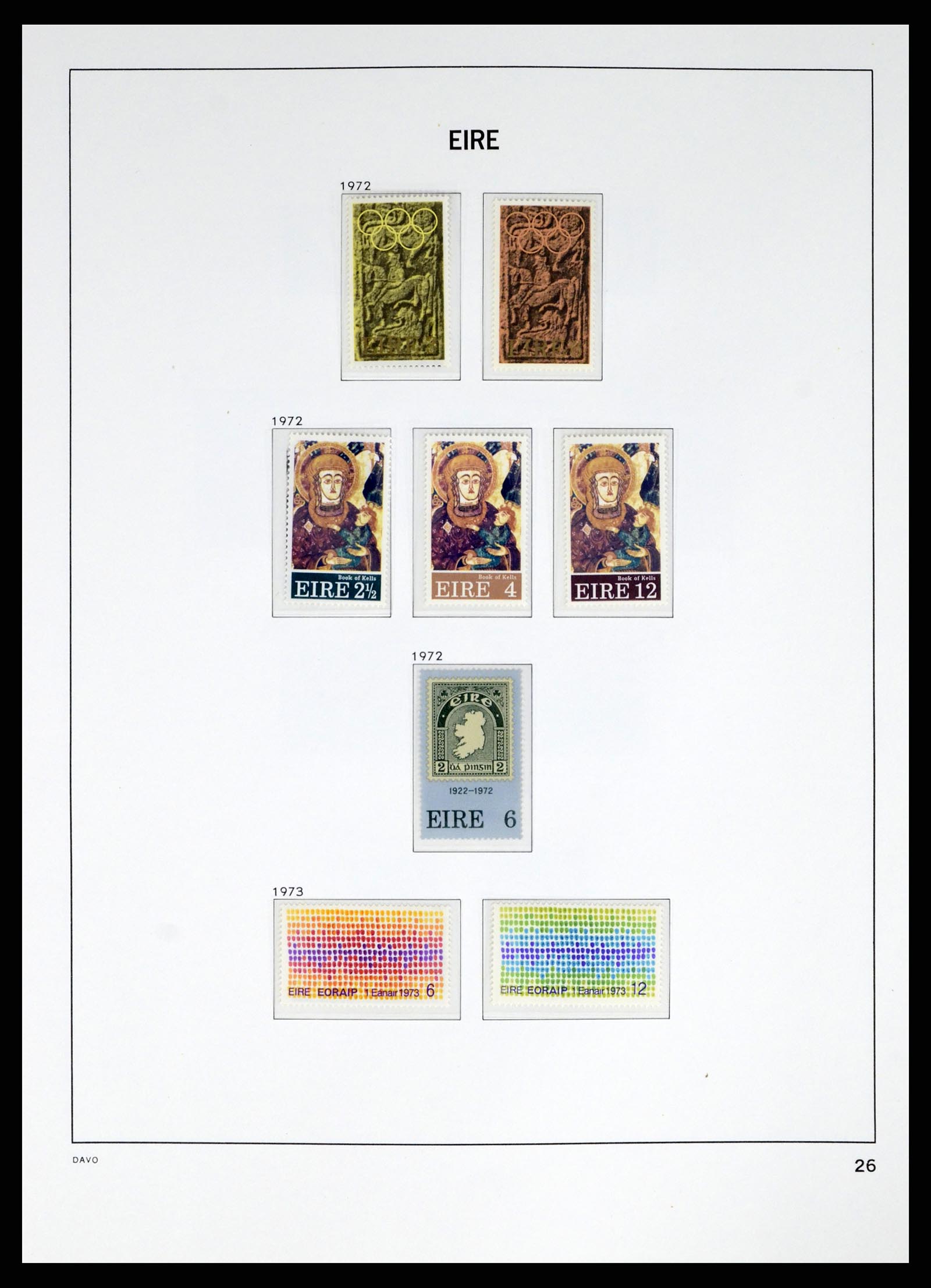 38055 0026 - Postzegelverzameling 38055 Ierland 1922-1989.