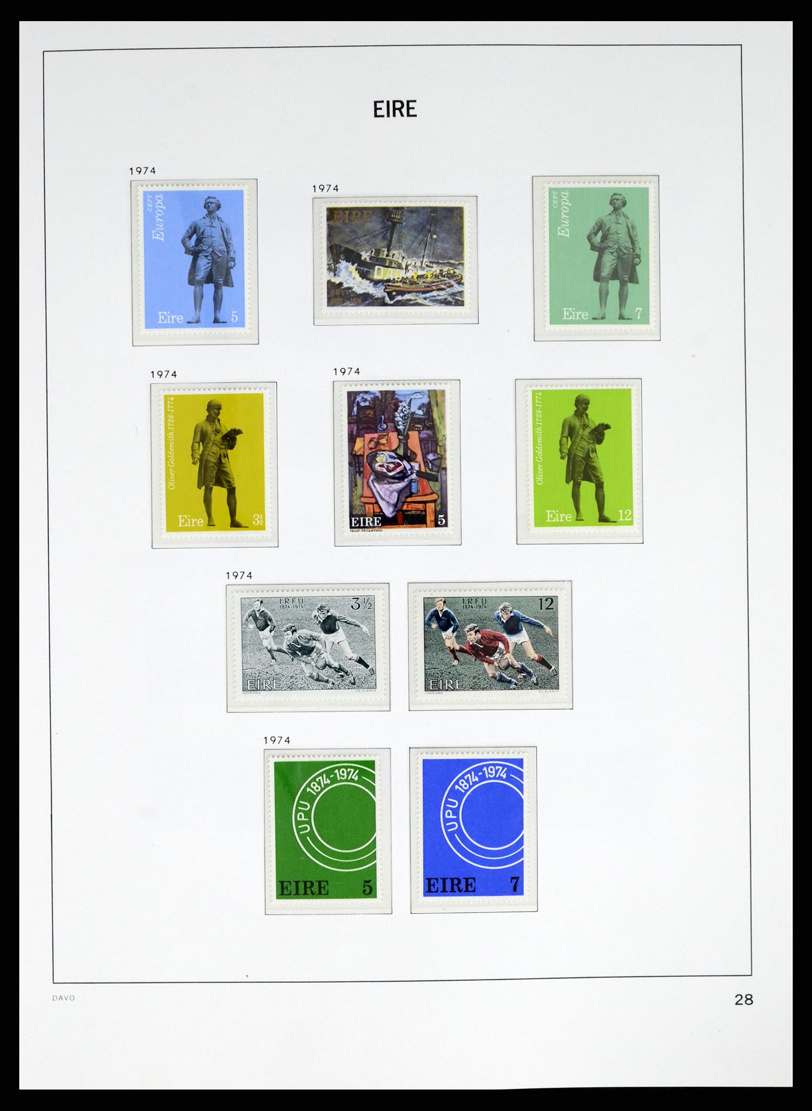 38055 0028 - Postzegelverzameling 38055 Ierland 1922-1989.