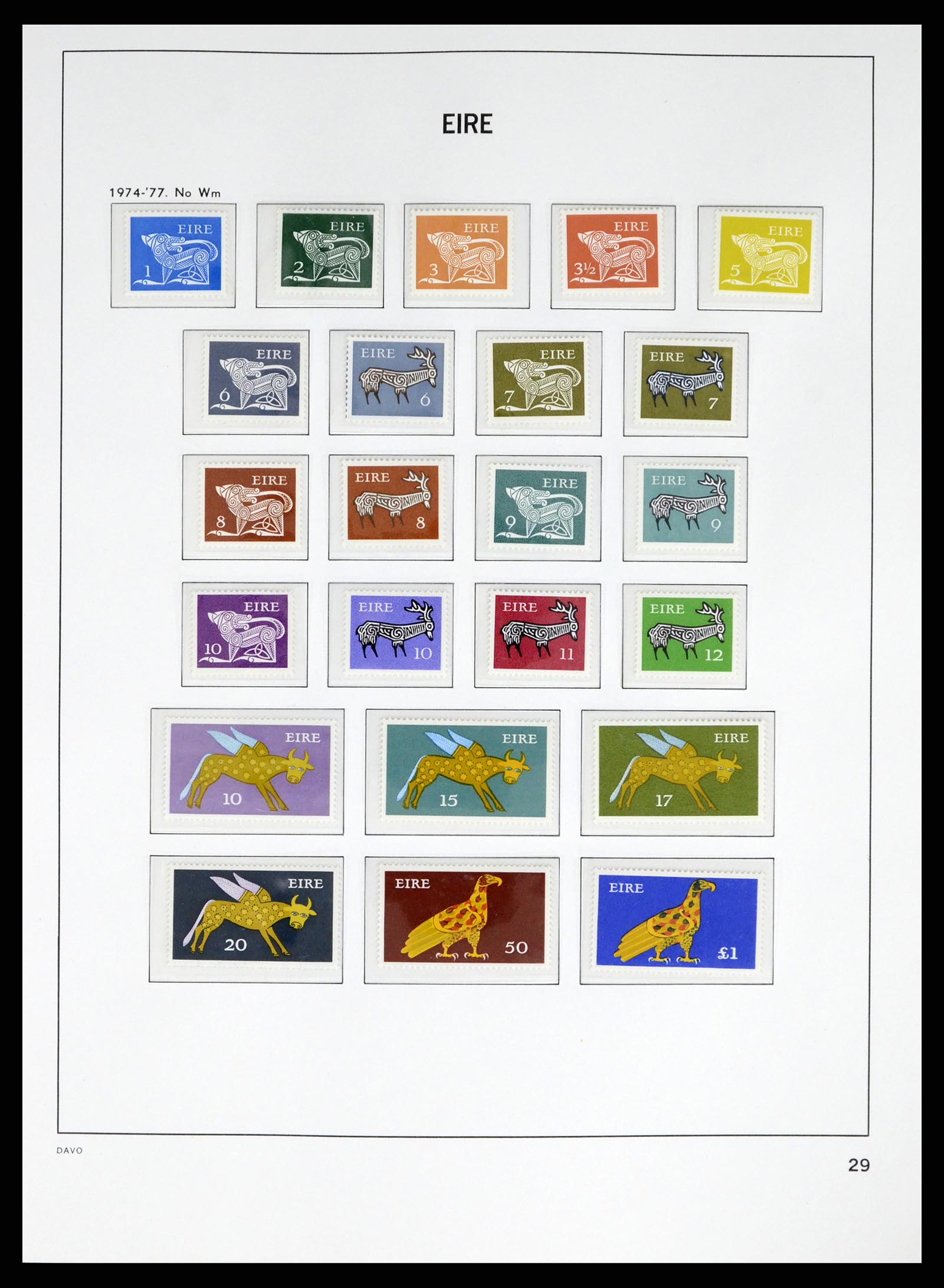 38055 0029 - Postzegelverzameling 38055 Ierland 1922-1989.