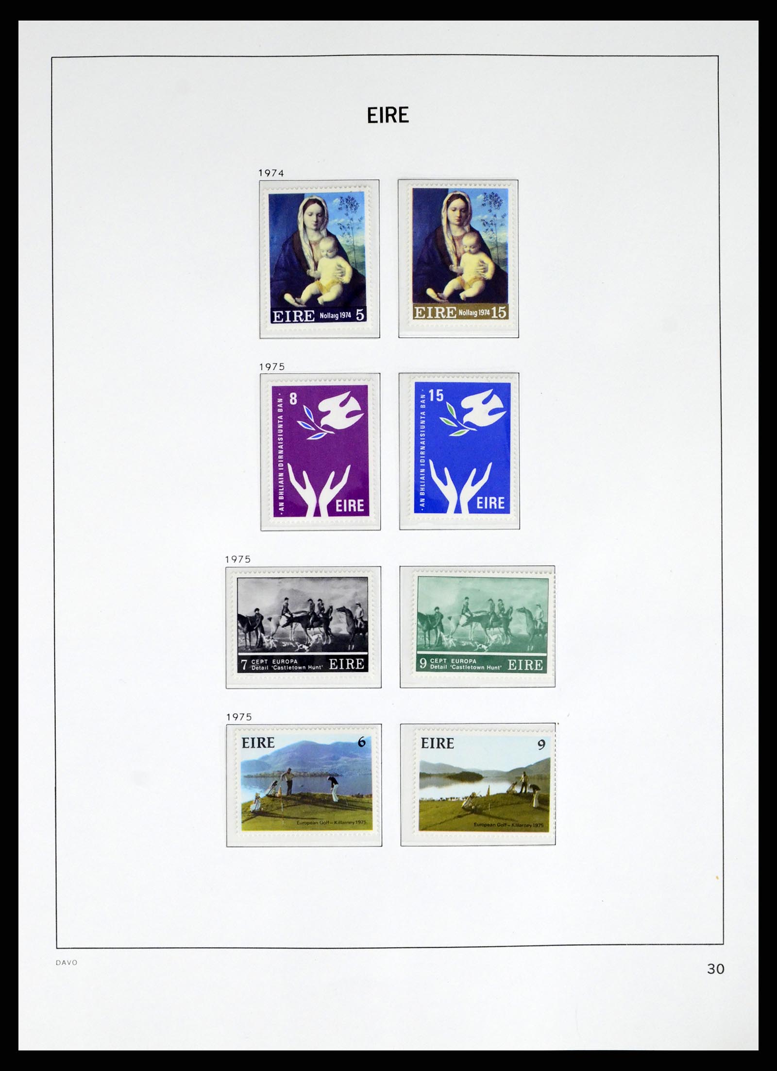 38055 0030 - Postzegelverzameling 38055 Ierland 1922-1989.