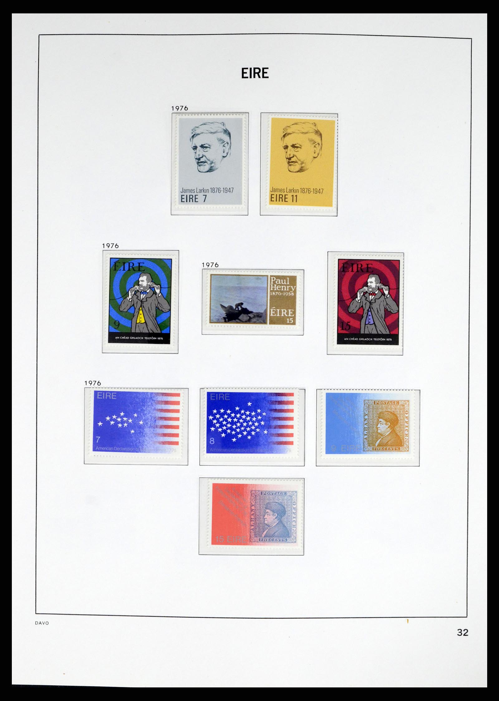 38055 0032 - Postzegelverzameling 38055 Ierland 1922-1989.