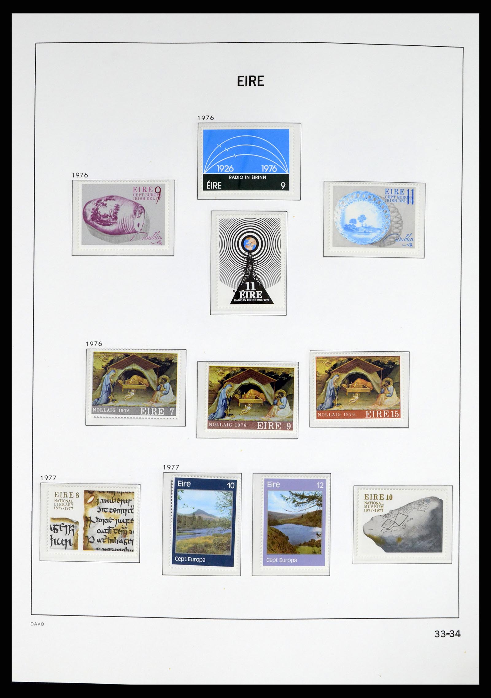 38055 0033 - Postzegelverzameling 38055 Ierland 1922-1989.