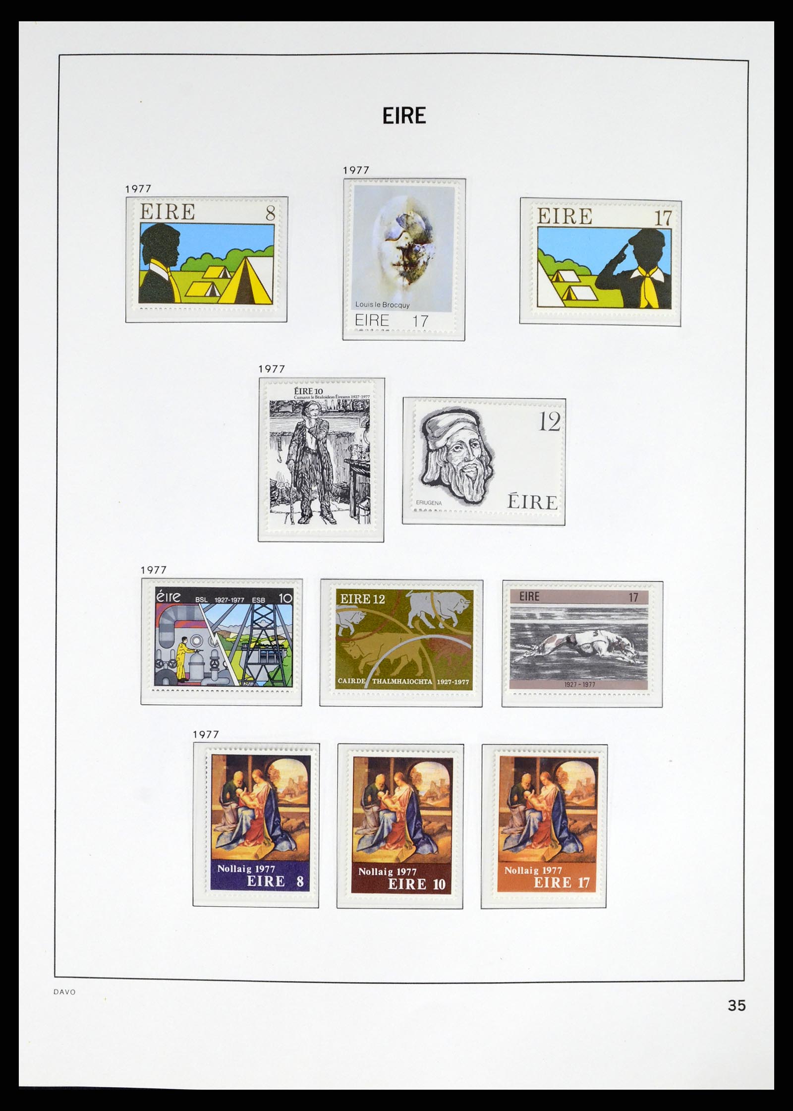 38055 0034 - Postzegelverzameling 38055 Ierland 1922-1989.