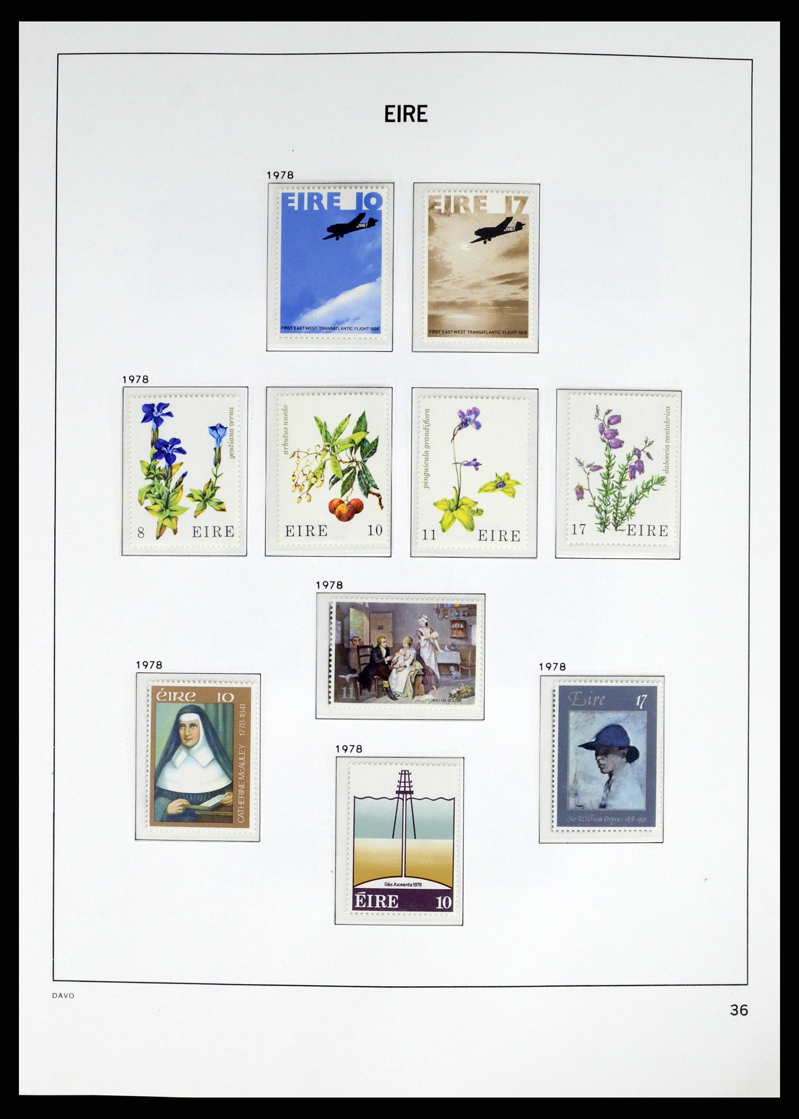 38055 0035 - Postzegelverzameling 38055 Ierland 1922-1989.