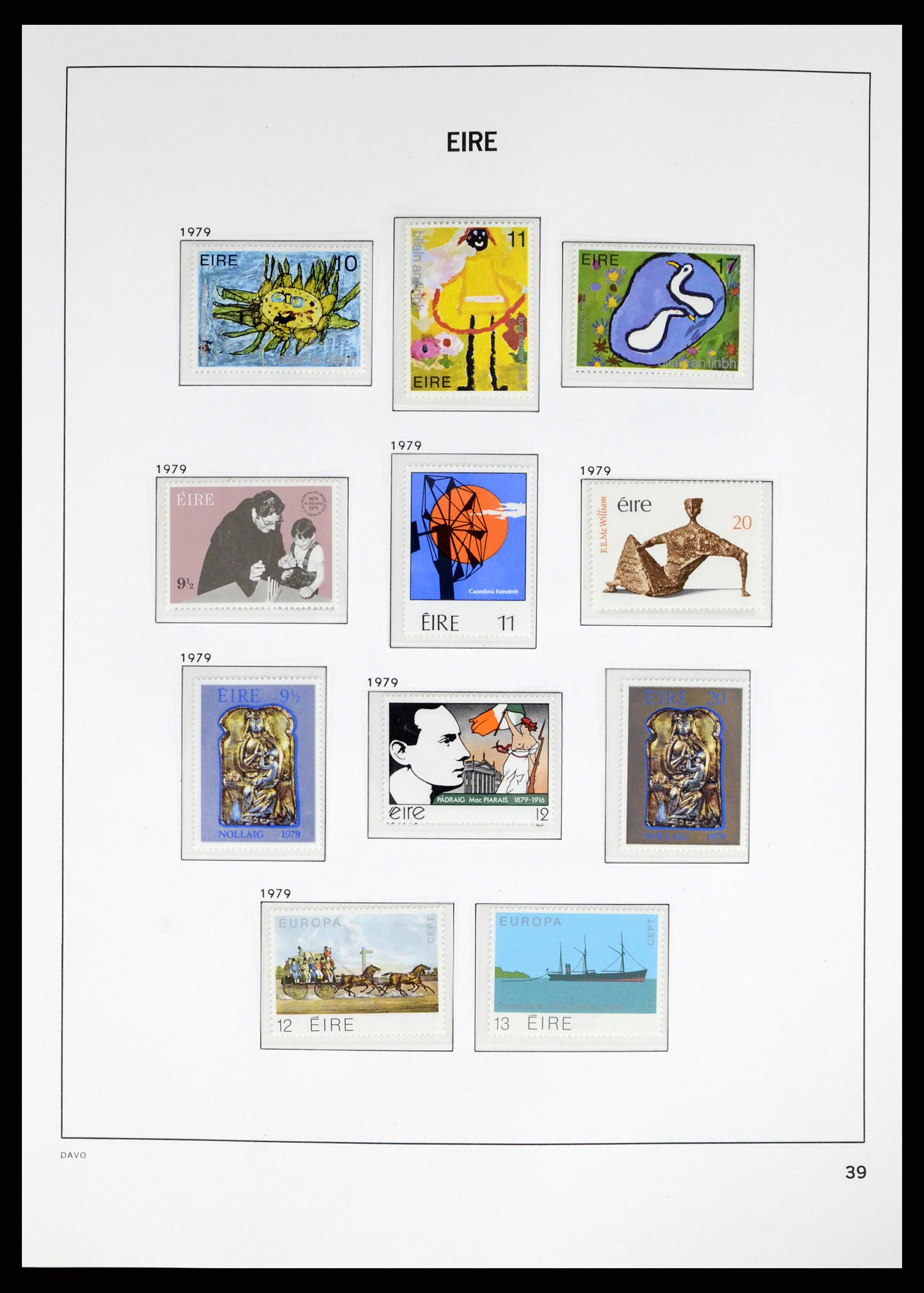 38055 0038 - Postzegelverzameling 38055 Ierland 1922-1989.