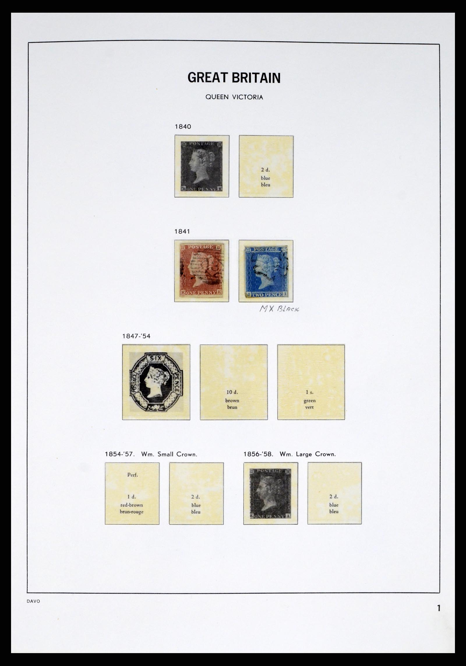 38060 0001 - Postzegelverzameling 38060 Engeland 1841-1970.